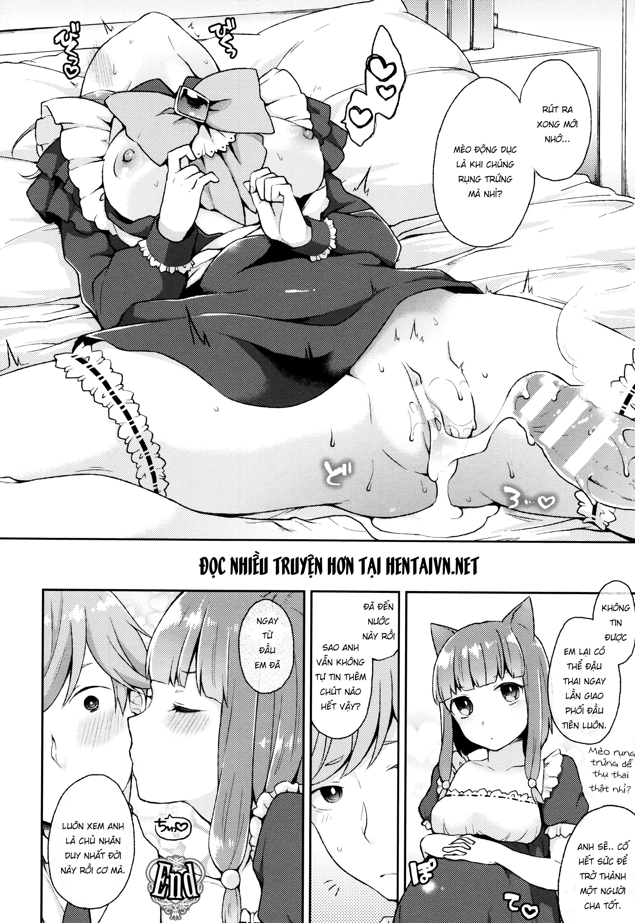 HentaiVN.net - Ảnh 17 - Thụ thai em mèo hầu nữ hứng tình - Chap 1