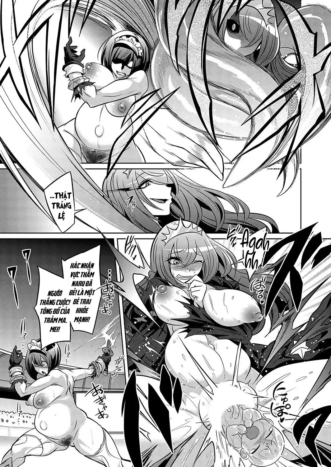 HentaiVN.net - Ảnh 17 - クイーン オブ スレイヴス ダッシュ 忍者とぷにあなが出会ってやっぱりバトル妊婦 - Chap 4