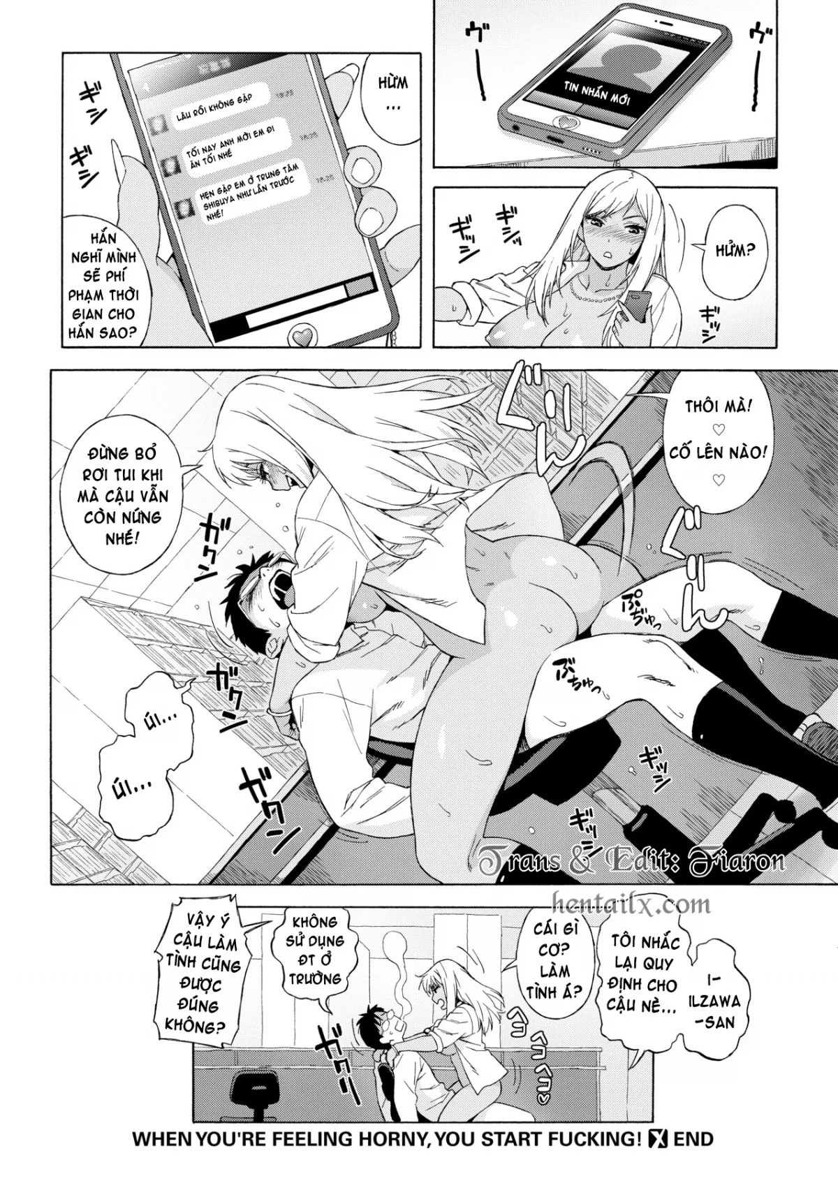 HentaiVN.net - Ảnh 24 - When You’re Feeling Horny You Start Fucking! [Yaritaku nattara Soku Hamessho!] - Chap 1