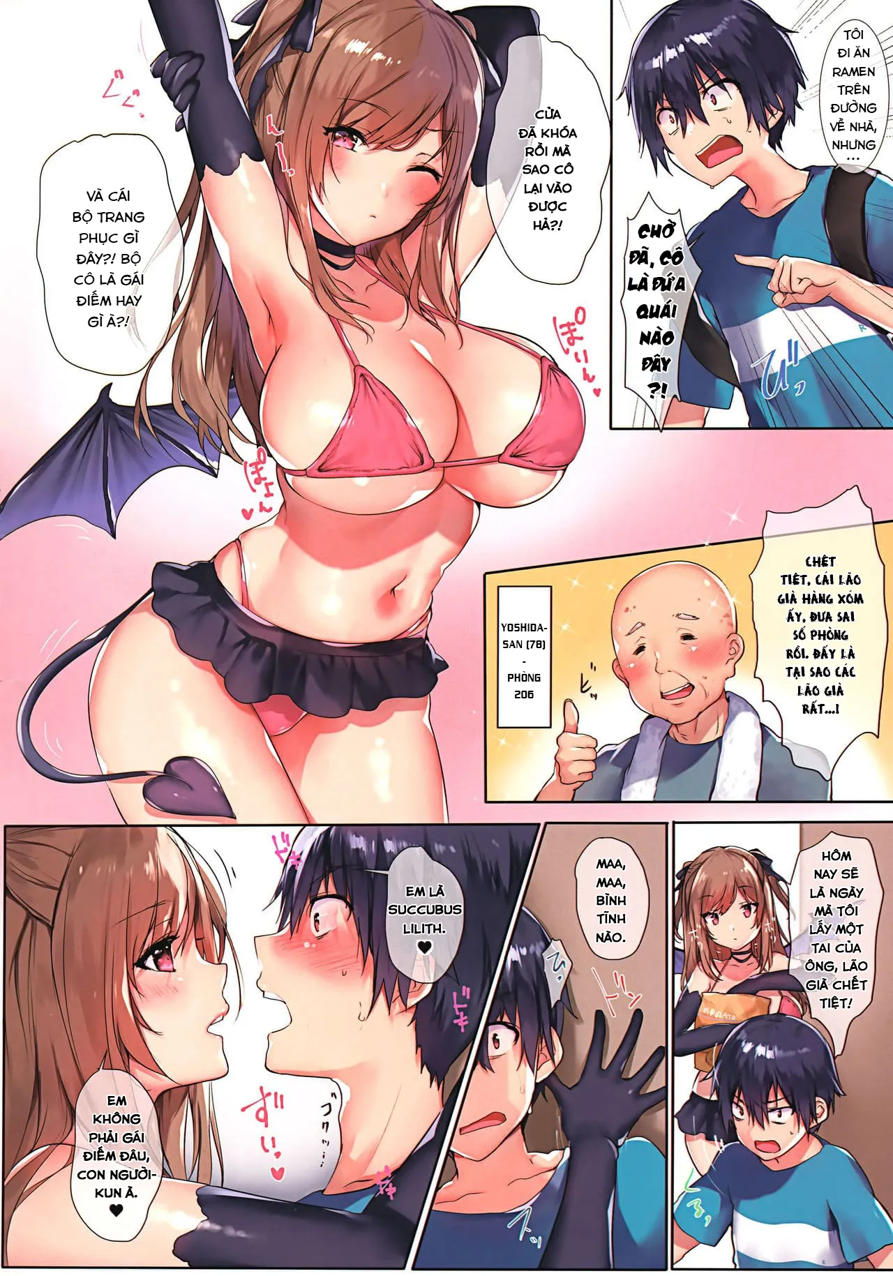 HentaiVN.net - Ảnh 4 - Love ♥ Succubus [Love Succubus ; ラブ♥サキュバス] - Chap 1