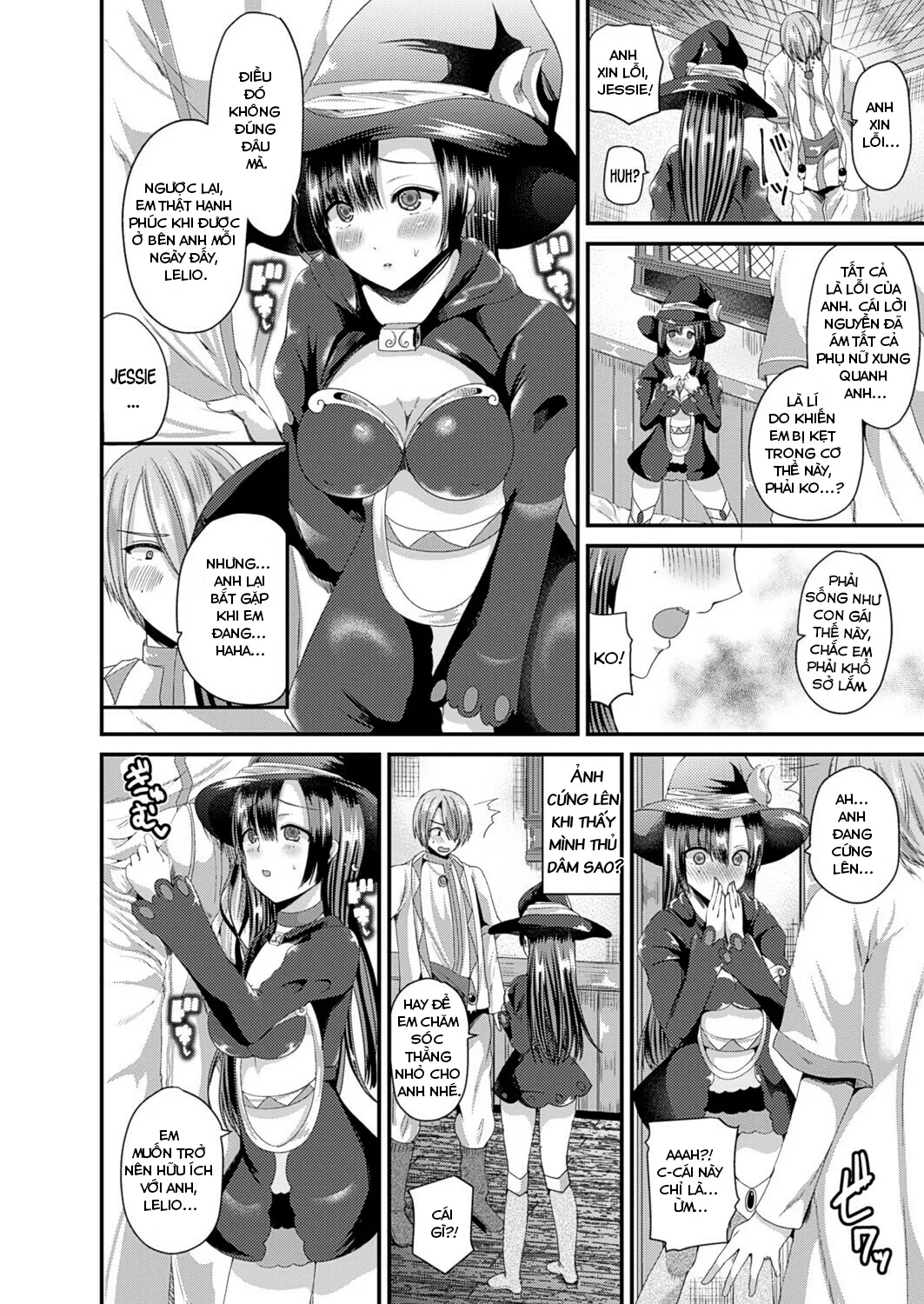 HentaiVN.net - Ảnh 9 - Biến thành một cô gái và trở thành đệ tử của pháp sư! [Turn into a girl and become the sage's apprentice] - Chap 1