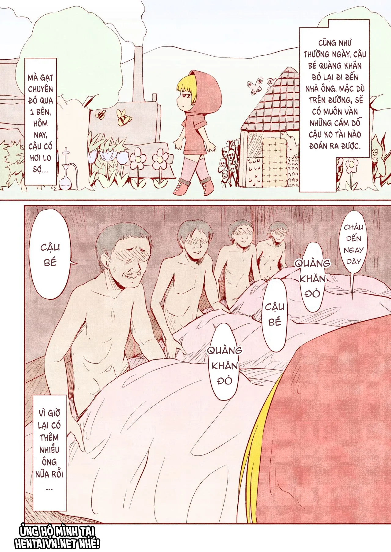 HentaiVN.net - Ảnh 22 - Cậu bé quàng khăn đỏ [Otsukai Chinpo Akazukin-kun!; おつかいちんぽ赤ずきんくん!] - Chap 1