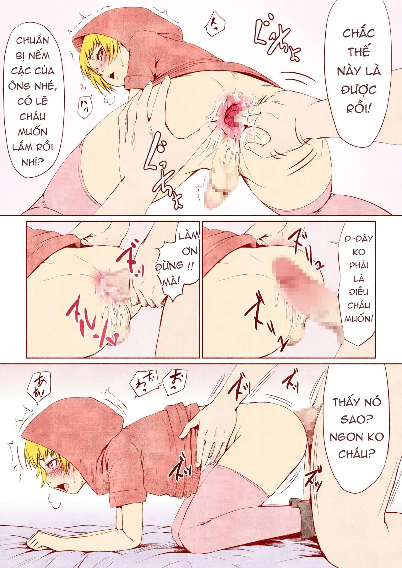 HentaiVN.net - Ảnh 7 - Cậu bé quàng khăn đỏ [Otsukai Chinpo Akazukin-kun!; おつかいちんぽ赤ずきんくん!] - Chap 1
