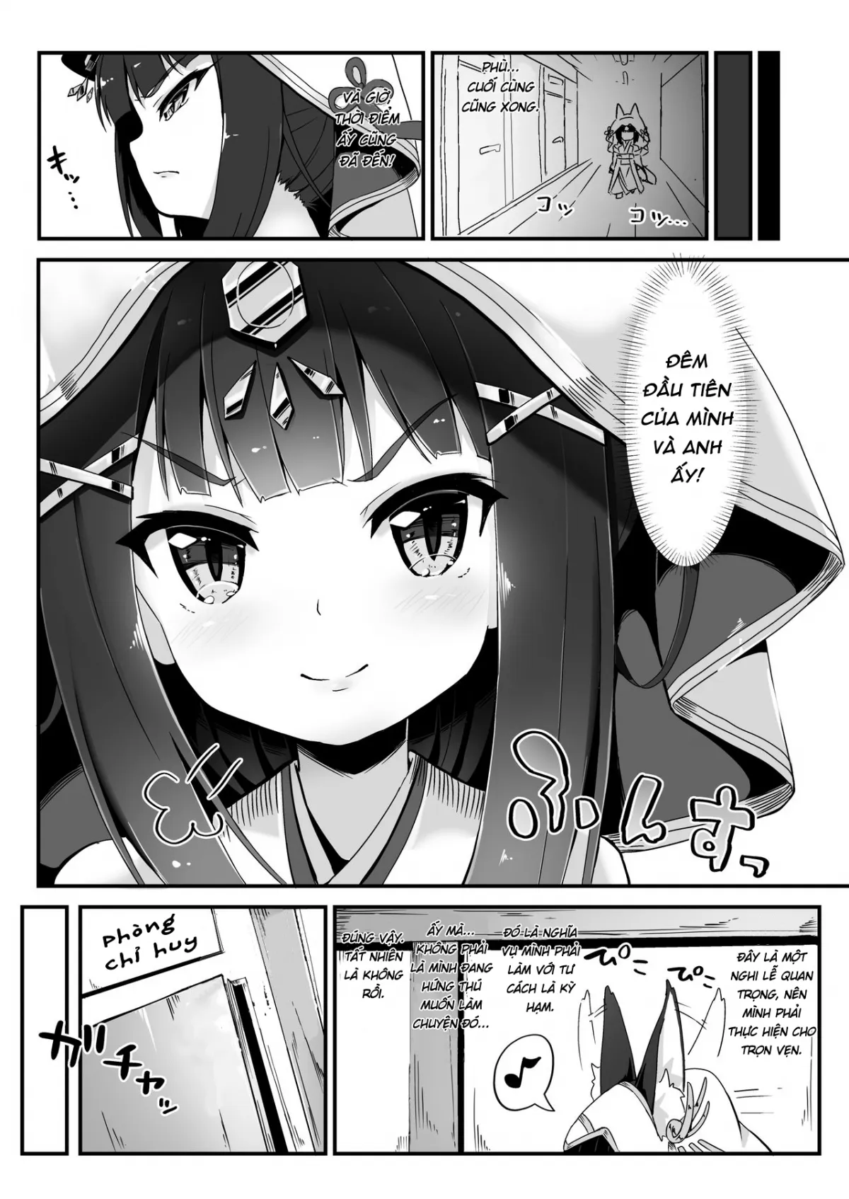 HentaiVN.net - Ảnh 4 - Đêm Tân Hôn Của Nagato Trong Bộ Váy Cưới (Azur Lane) [Kekkon Ishou de Shinkon Shoya | First Night in the Wedding Dress] - Chap 1