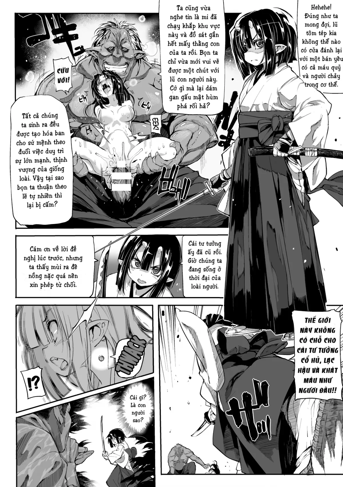 HentaiVN.net - Ảnh 3 - The Rape of a Warrior Oni - Chap 1