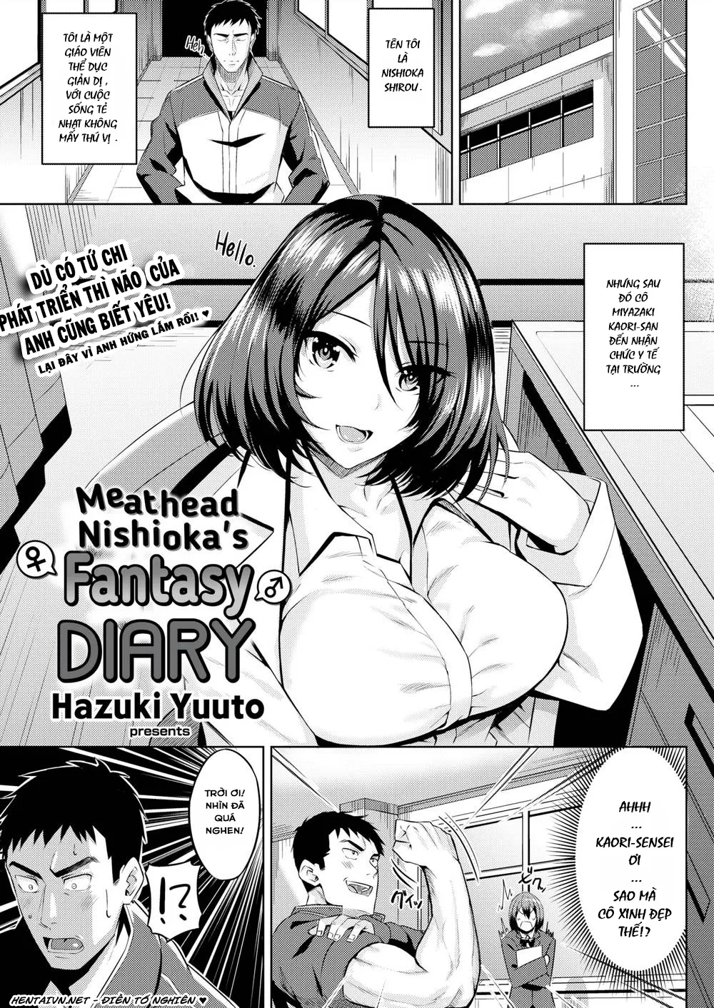 HentaiVN.net - Ảnh 3 - Thầy Thể Dục Đầu Đất và Cô Y Tá Dâm Đãng! [Meathead Nishioka's Fantasy Diary] - Chap 1