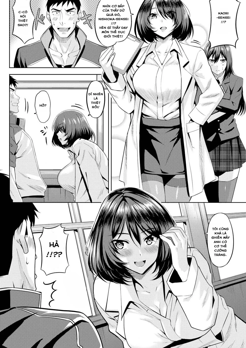 HentaiVN.net - Ảnh 4 - Thầy Thể Dục Đầu Đất và Cô Y Tá Dâm Đãng! [Meathead Nishioka's Fantasy Diary] - Chap 1