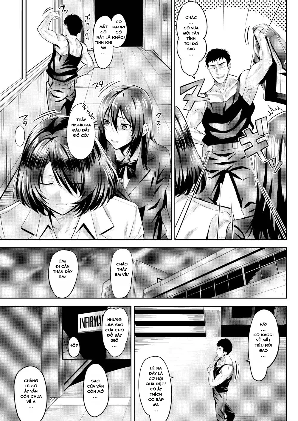 HentaiVN.net - Ảnh 5 - Thầy Thể Dục Đầu Đất và Cô Y Tá Dâm Đãng! [Meathead Nishioka's Fantasy Diary] - Chap 1