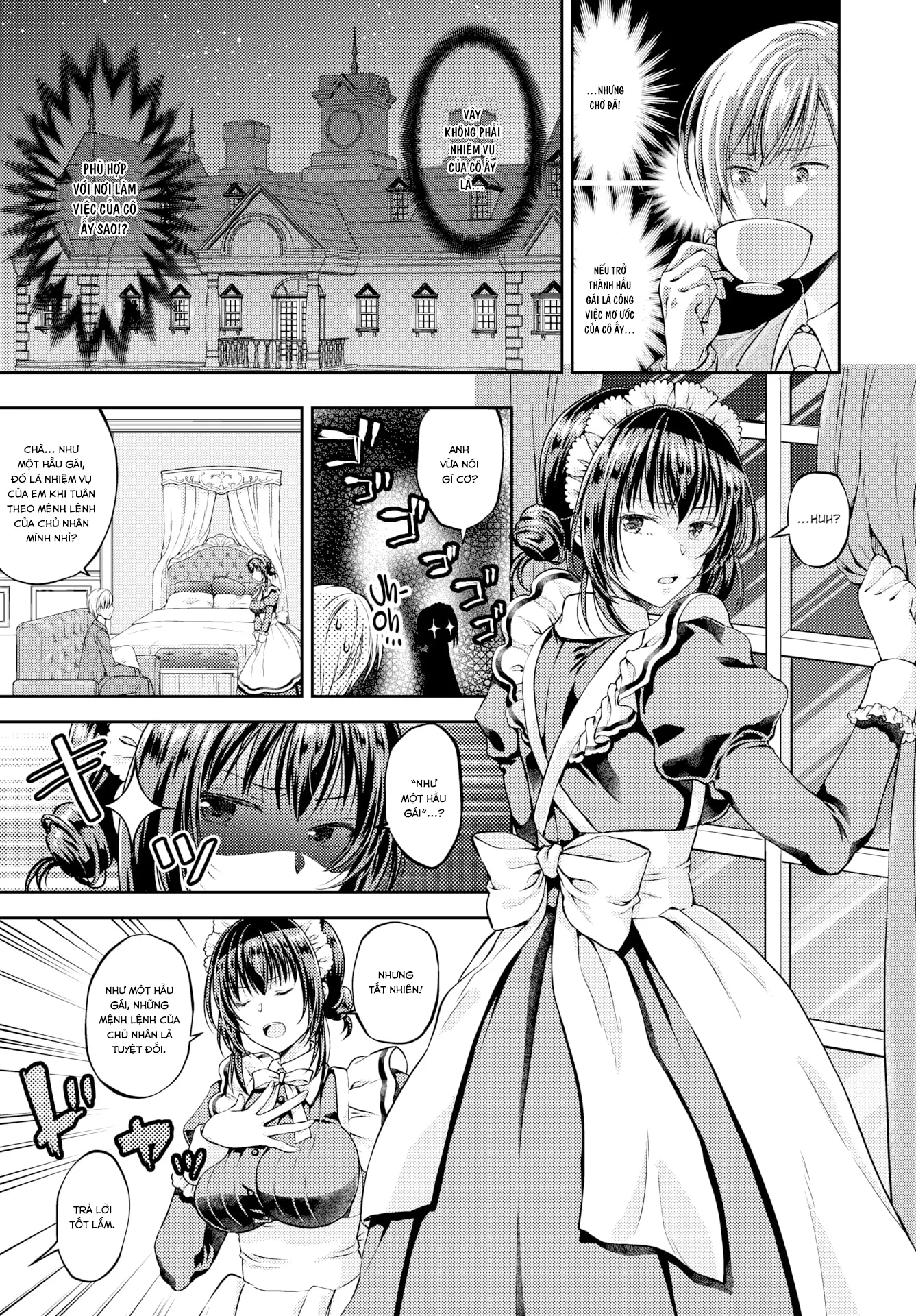 HentaiVN.net - Ảnh 4 - My Bratty Maid Is My Master - Chap 1