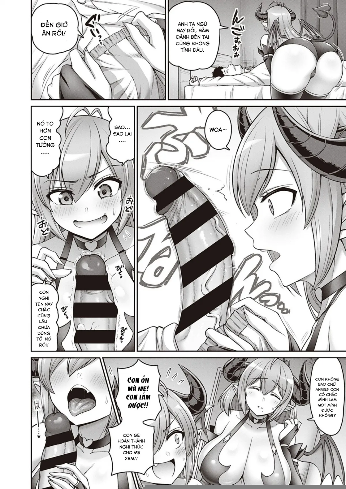 HentaiVN.net - Ảnh 3 - Nghi lễ trưởng thành của mẹ con mị quỷ [Okaa-san to Issho] - Chap 1