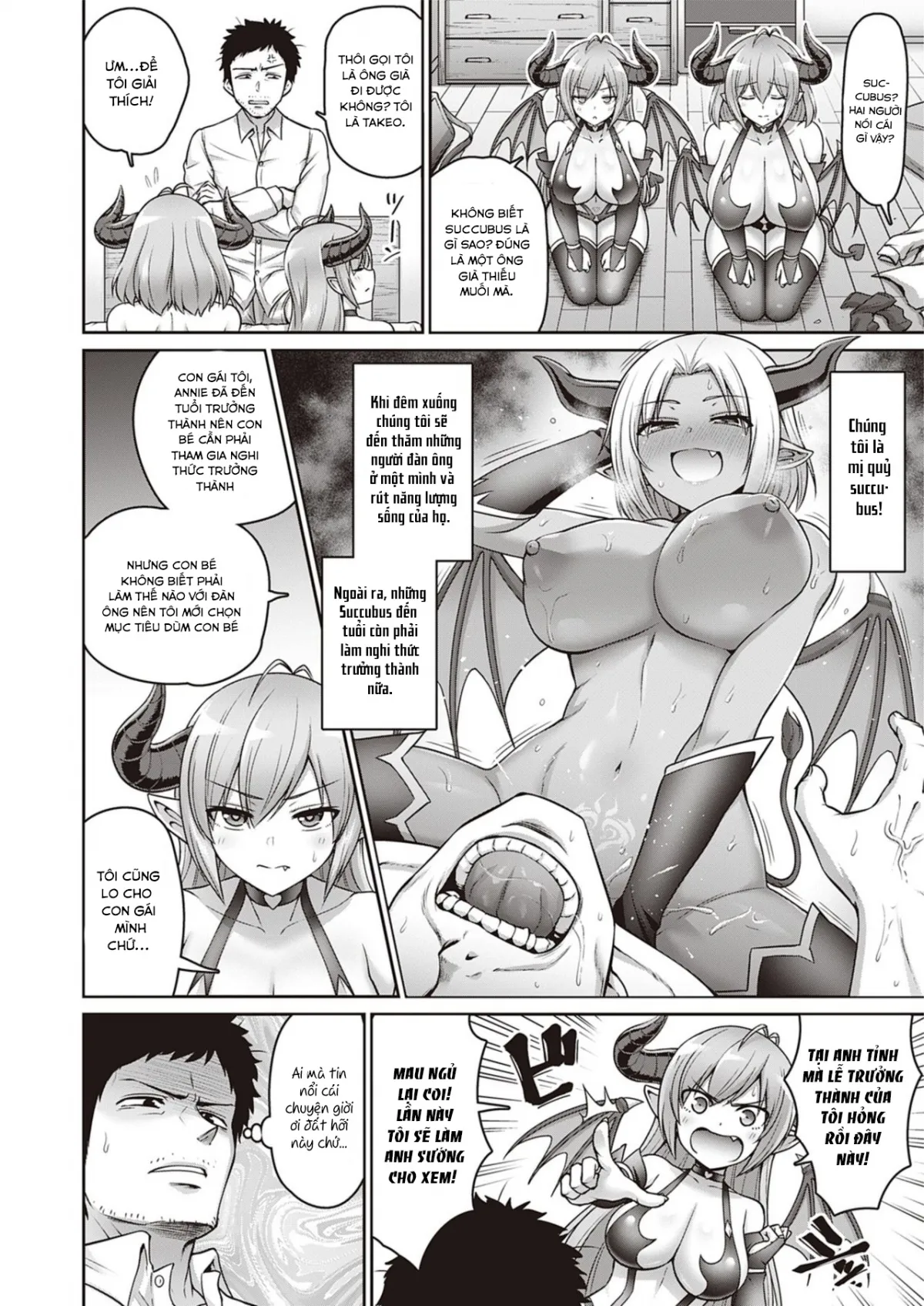 HentaiVN.net - Ảnh 5 - Nghi lễ trưởng thành của mẹ con mị quỷ [Okaa-san to Issho] - Chap 1