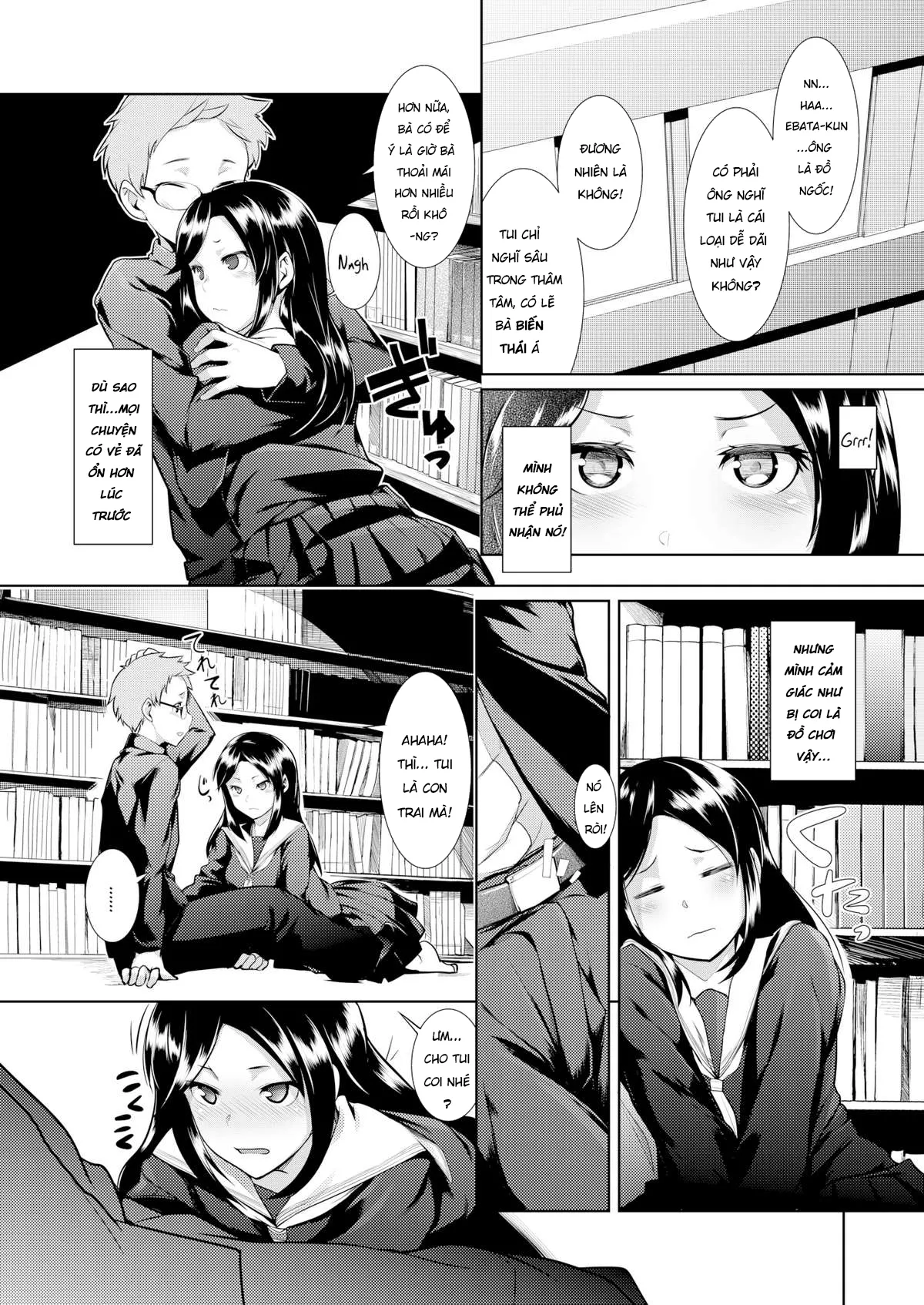 HentaiVN.net - Ảnh 11 - Sự cố bất ngờ trong thư viện [Suddenly in the Library] - Chap 1