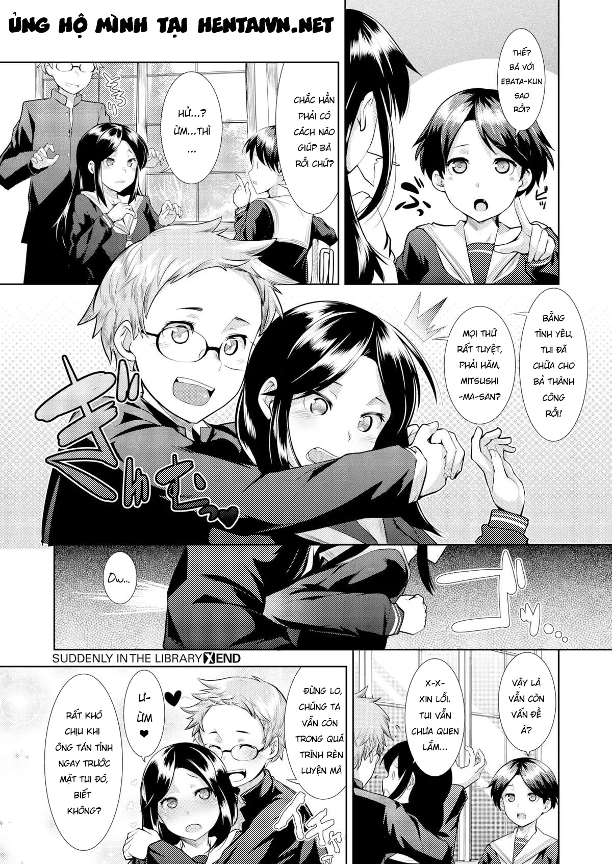 HentaiVN.net - Ảnh 23 - Sự cố bất ngờ trong thư viện [Suddenly in the Library] - Chap 1