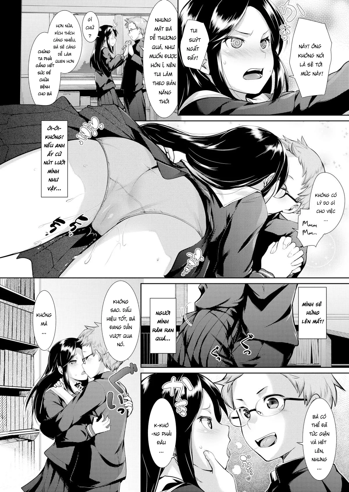 HentaiVN.net - Ảnh 9 - Sự cố bất ngờ trong thư viện [Suddenly in the Library] - Chap 1