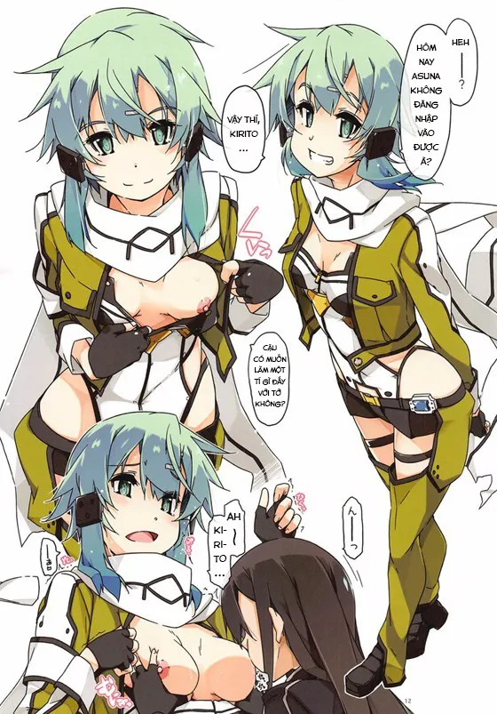 HentaiVN.net - Ảnh 13 - Kirito và những người bạn [おねがい…♡こっちにもおちんぽ…ちょーだい] - Chap 1