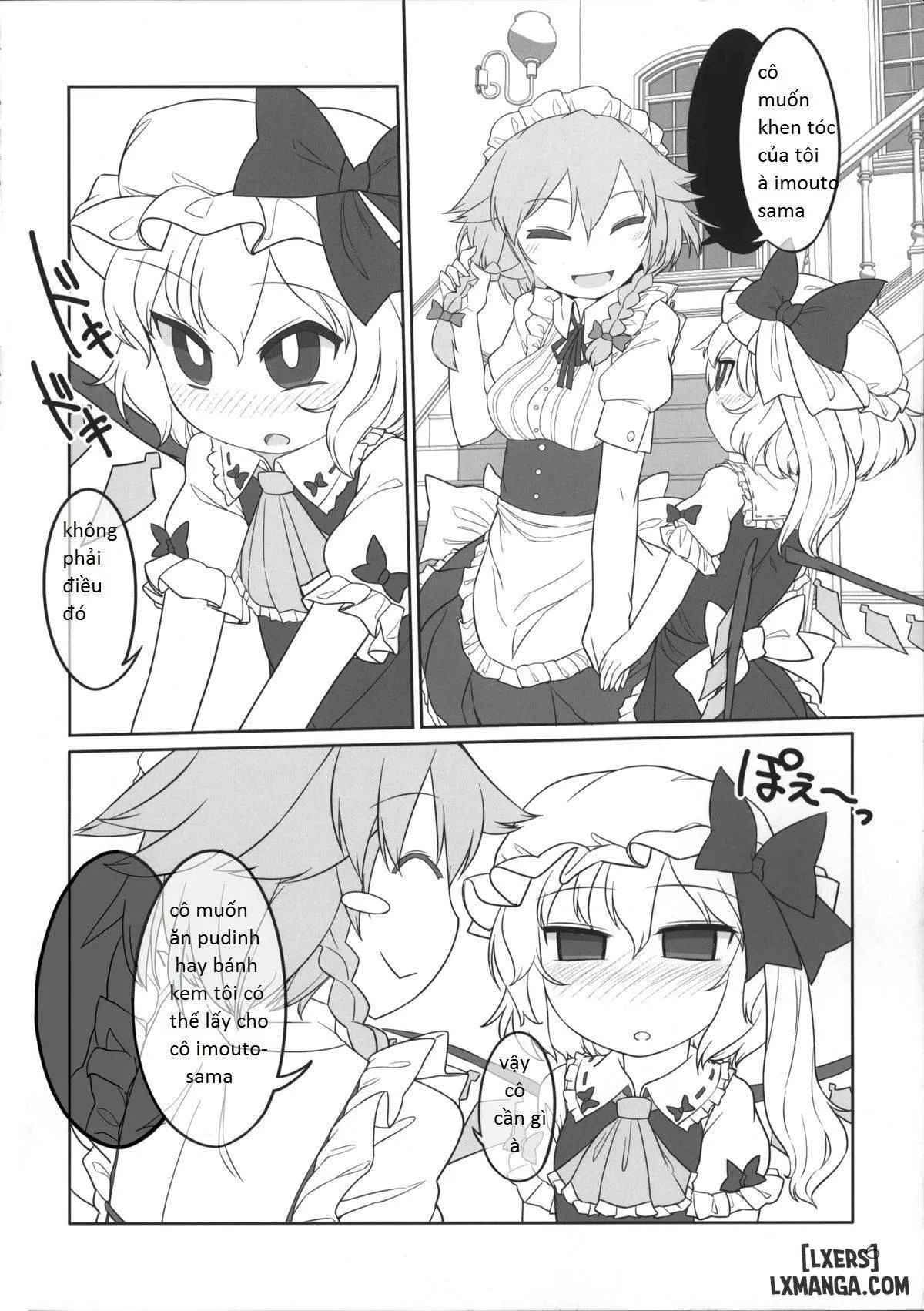 HentaiVN.net - Ảnh 3 - SakuFla (Touhou Project) [hầu gái chị em gái của chủ nhân] - Chap 1