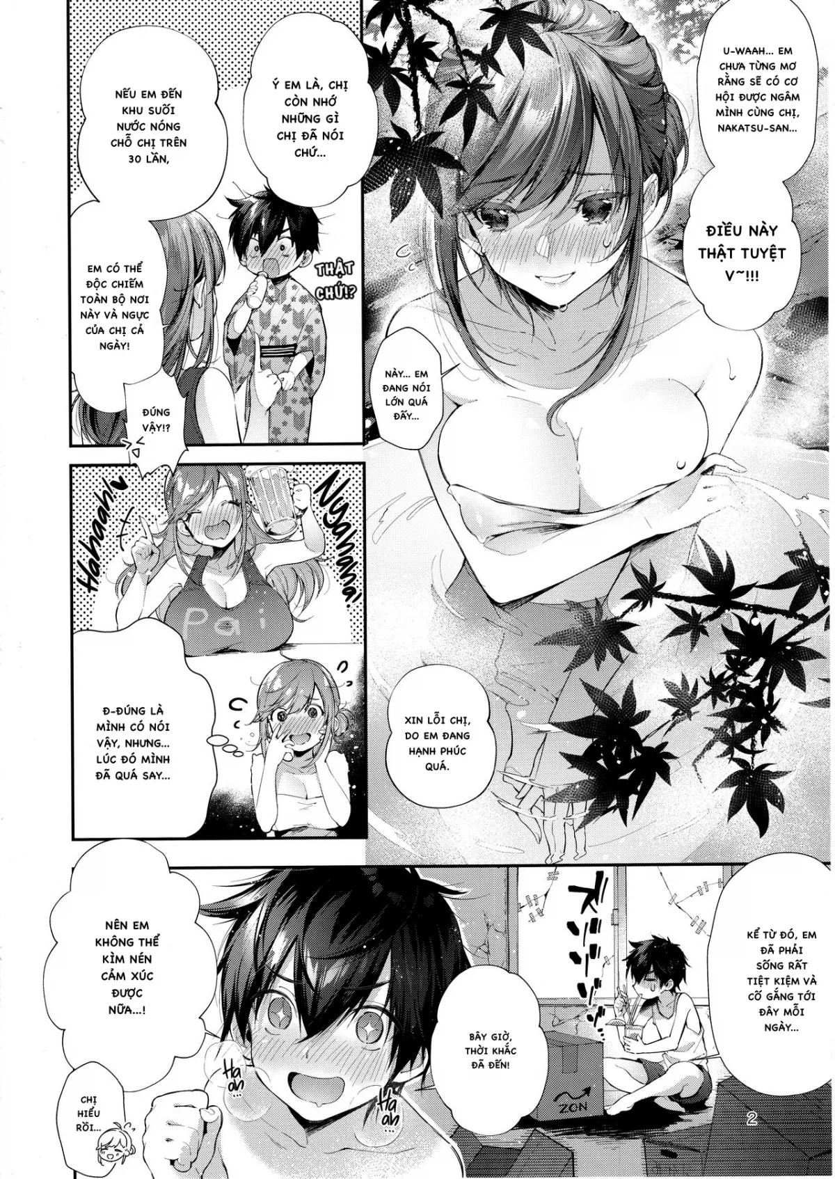 HentaiVN.net - Ảnh 4 - Suối Nước Nóng và Bầu Sữa Ngọt Ngào! [貸切パイ温泉] - Chap 1