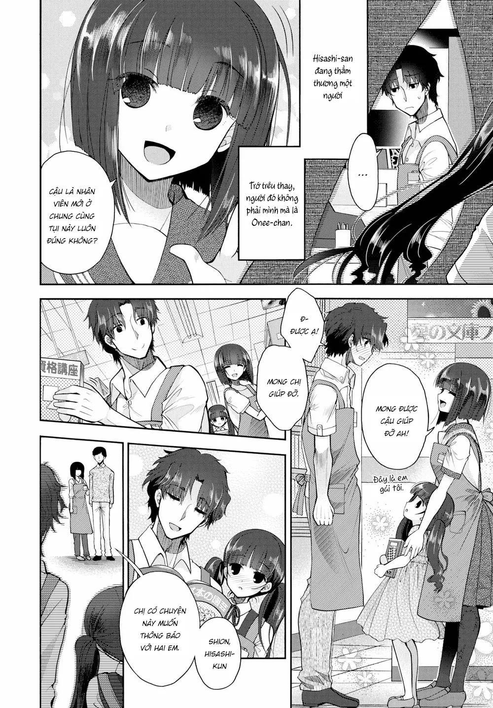 HentaiVN.net - Ảnh 4 - Tình yêu ngang trái tại hiệu sách [Unrequited Bookstore] - Chap 1