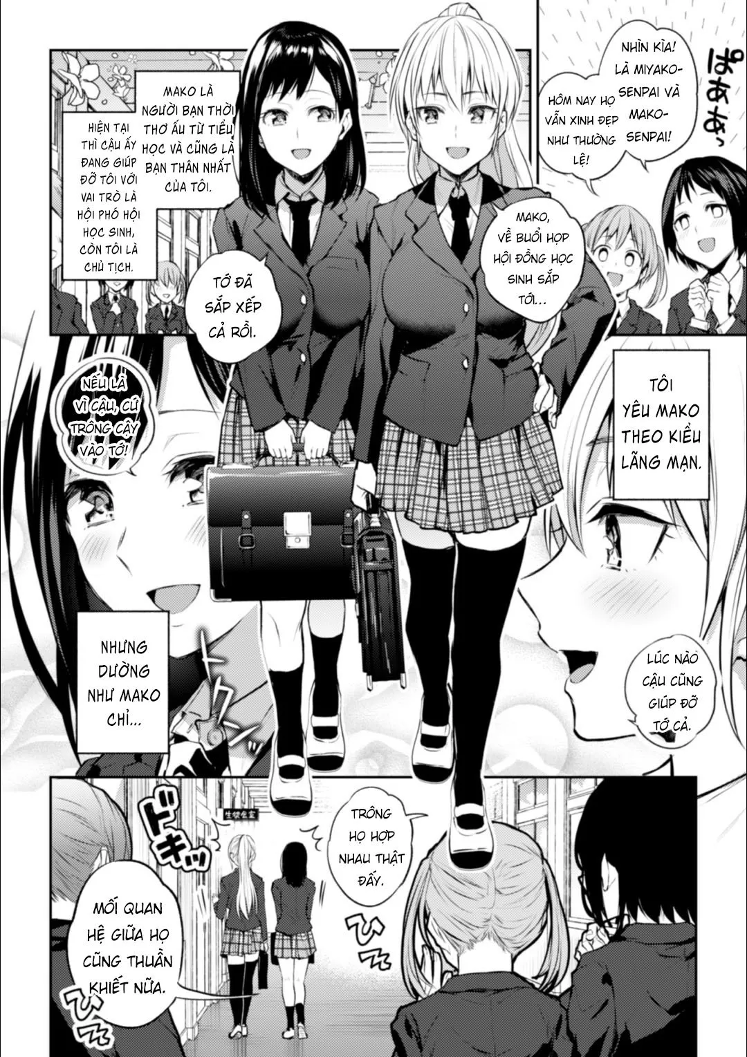 HentaiVN.net - Ảnh 6 - Kaichou to Fukukaichou no Fujun na Otsukiai - Chap 1