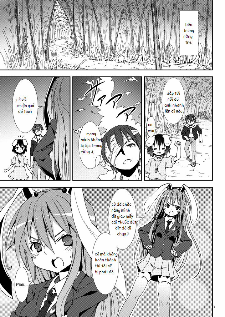 HentaiVN.net - Ảnh 4 - Eientei de Usagi Gari ~Jougen~ (Touhou) [Eientei De Usagi Gari - Jougen; Nào cùng gia tăng các bé thỏ ở Eientei] - Chap 1