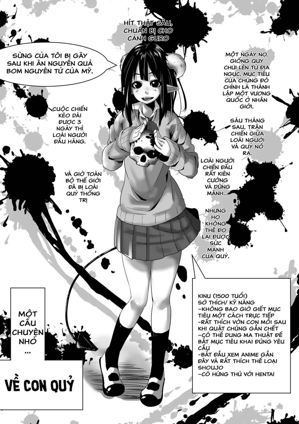 HentaiVN.net - Ảnh 3 - Câu chuyện nhỏ về một con quỷ [Suddenly, There Is a Demon Problem] - Chap 1