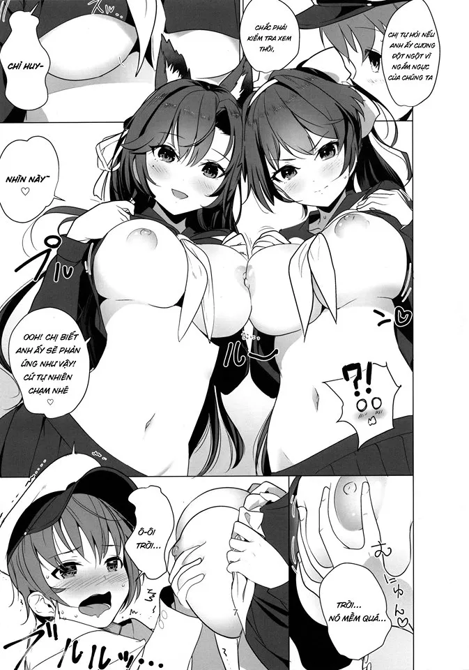 HentaiVN.net - Ảnh 6 - Làm Tình Cùng Hai Chị Em Atago Và Takao (Azur Lane) [放課後誘惑高雄と愛宕 (アズールレーン)] - Chap 1