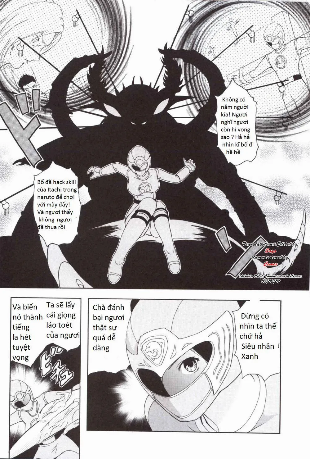 HentaiVN.net - Ảnh 6 - Bishoujo Senshi Gensou Harikenburou Aoi Chijoku (Power Rangers) - Chap 1