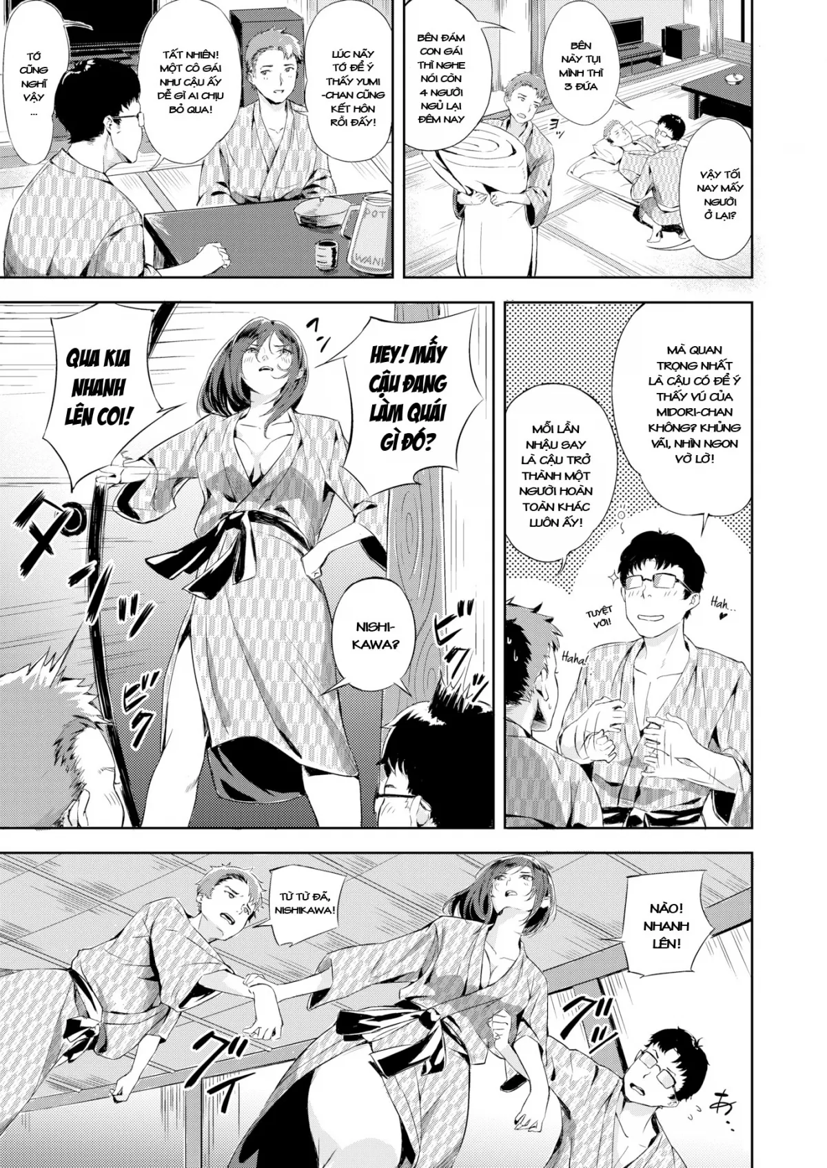 HentaiVN.net - Ảnh 4 - Buổi Họp Lớp Sung Sướng [Chaotically Satisfying Class Reunion] - Chap 1