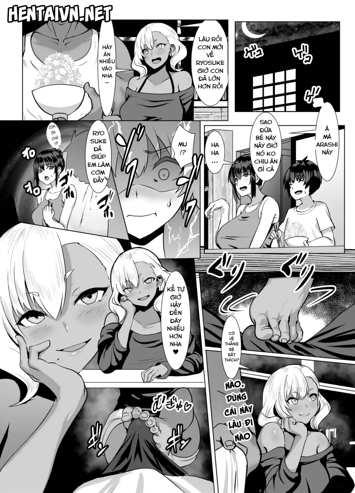 HentaiVN.net - Ảnh 23 - Kuro Gal Hitozuma to Natsuyasumi [黒ギャル人妻と夏休み] - Chap 1