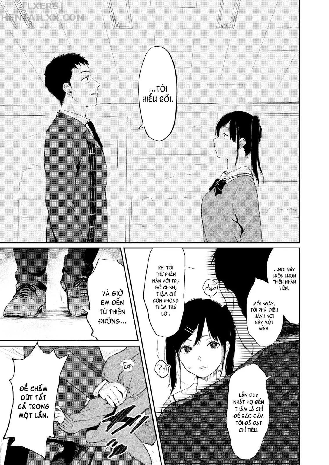 HentaiVN.net - Ảnh 4 - Nữ sinh ăn trộm & ông già [Shoplifting Schoolgirl & The Unrivaled Old Man] - Chap 1
