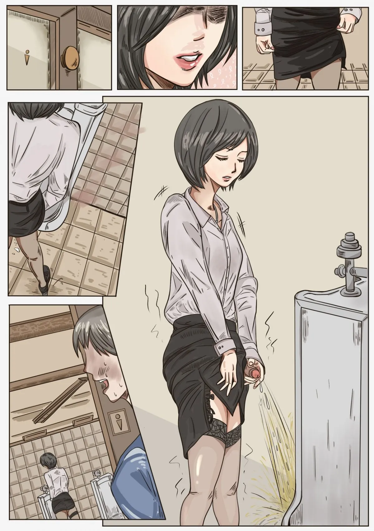 HentaiVN.net - Ảnh 3 - Trap teacher in toilet - Chap 1