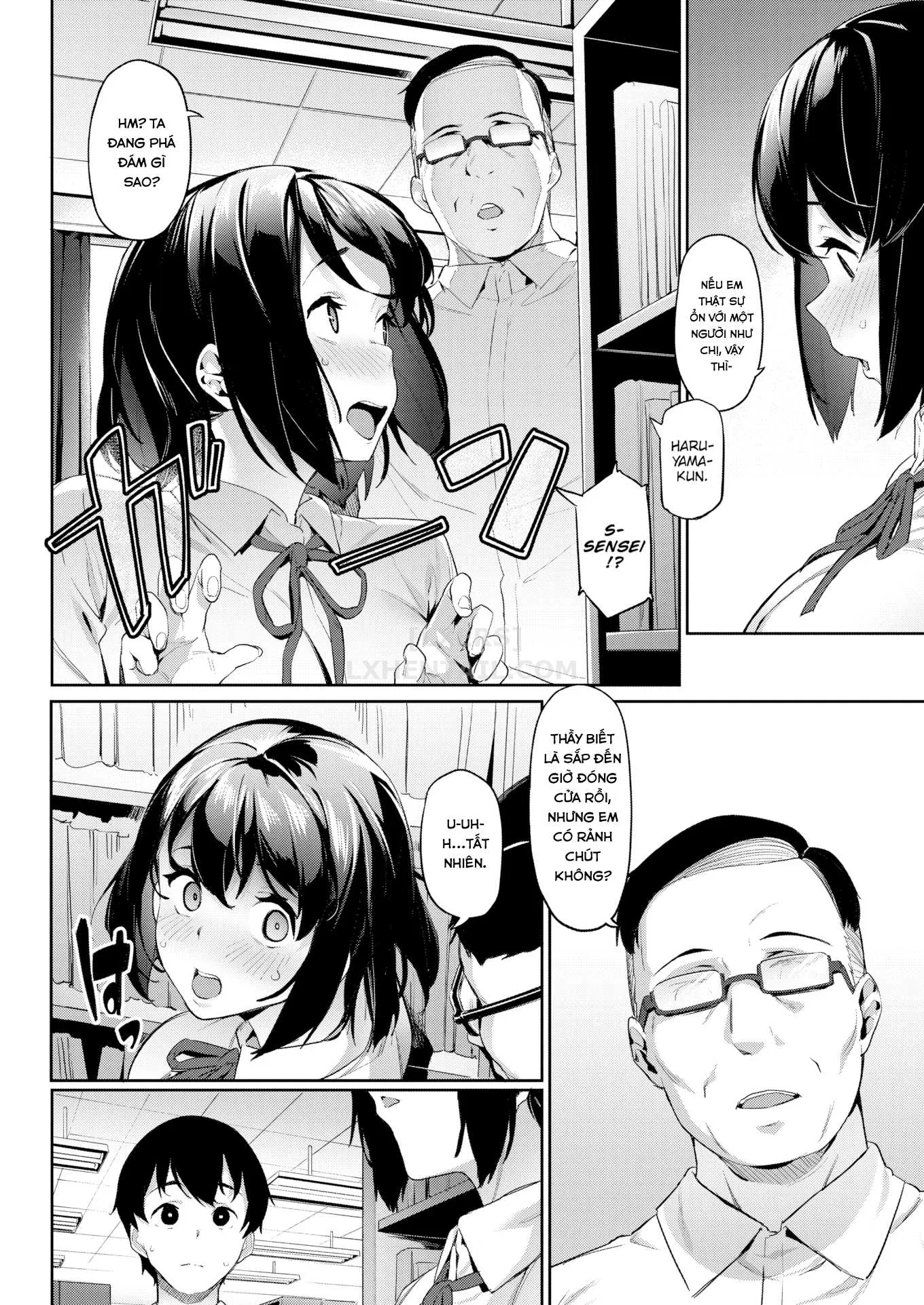 HentaiVN.net - Ảnh 8 - Akogare no Senpai - Pussy in library - Chap 1