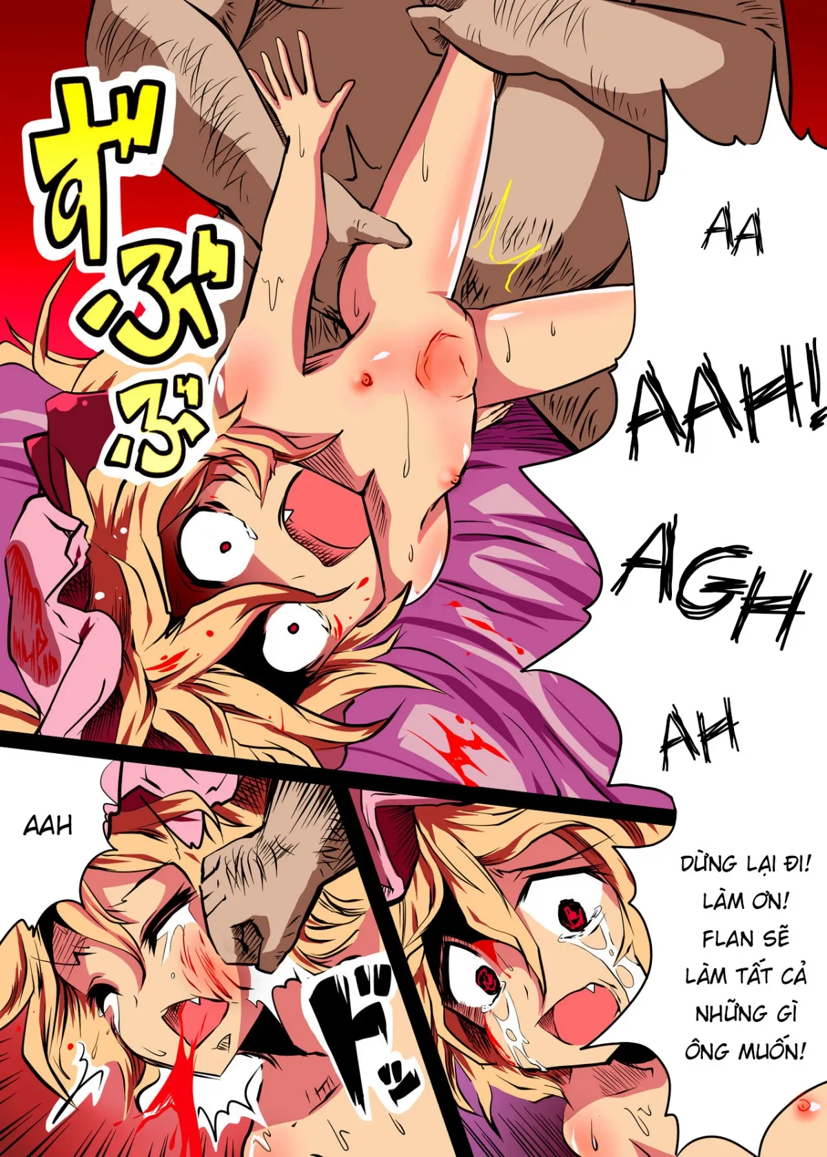 HentaiVN.net - Ảnh 16 - The Flandre Getting Beaten Up And Raped By a Fat Man Book (Touhou Project) [Flandre ga Debu Otoko ni Okasare te Bokkoboko ni sareru Hon] - Chap 1