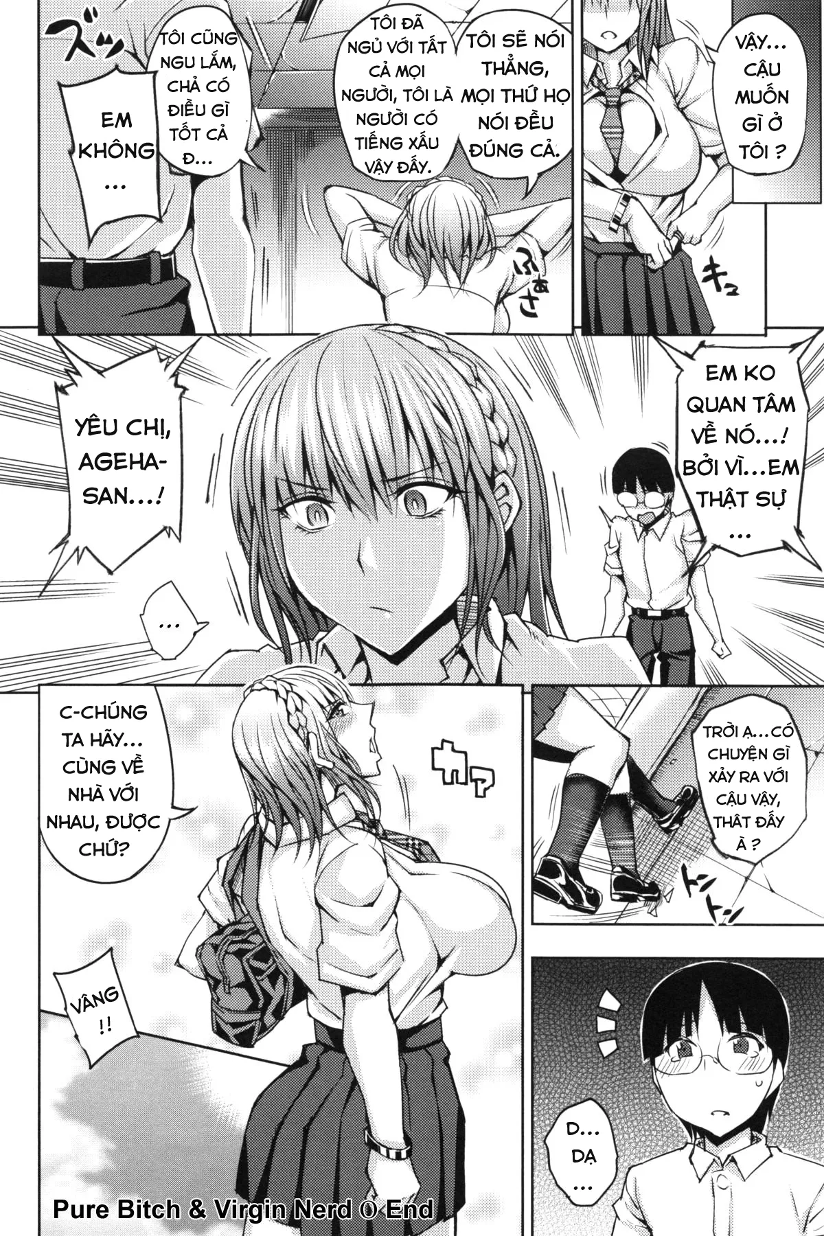 HentaiVN.net - Ảnh 21 - Pure Bitch & Virgin Nerd - Chap 1