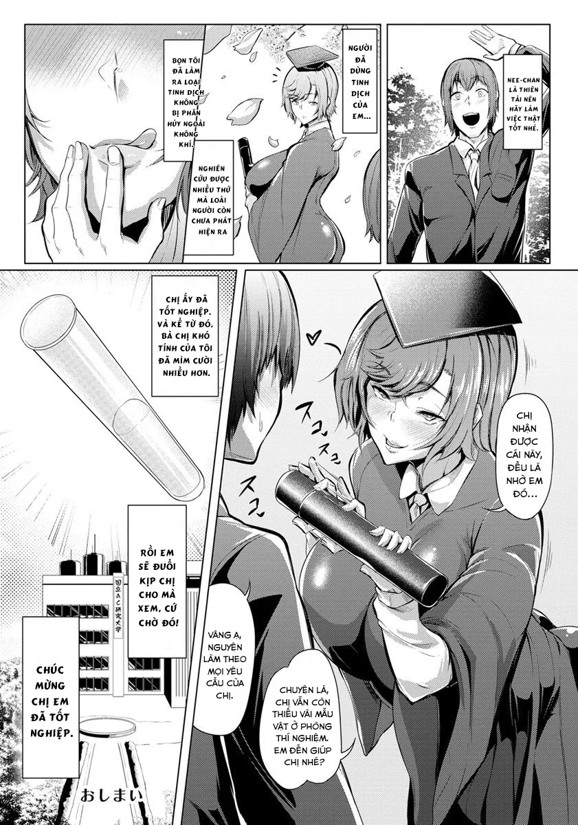 HentaiVN.net - Ảnh 27 - Bà chị nghiên cứu sinh ngầu lòi!! [Kuuruna Ane wa Posokoshi Kenkyuuin!!] - Chap 1