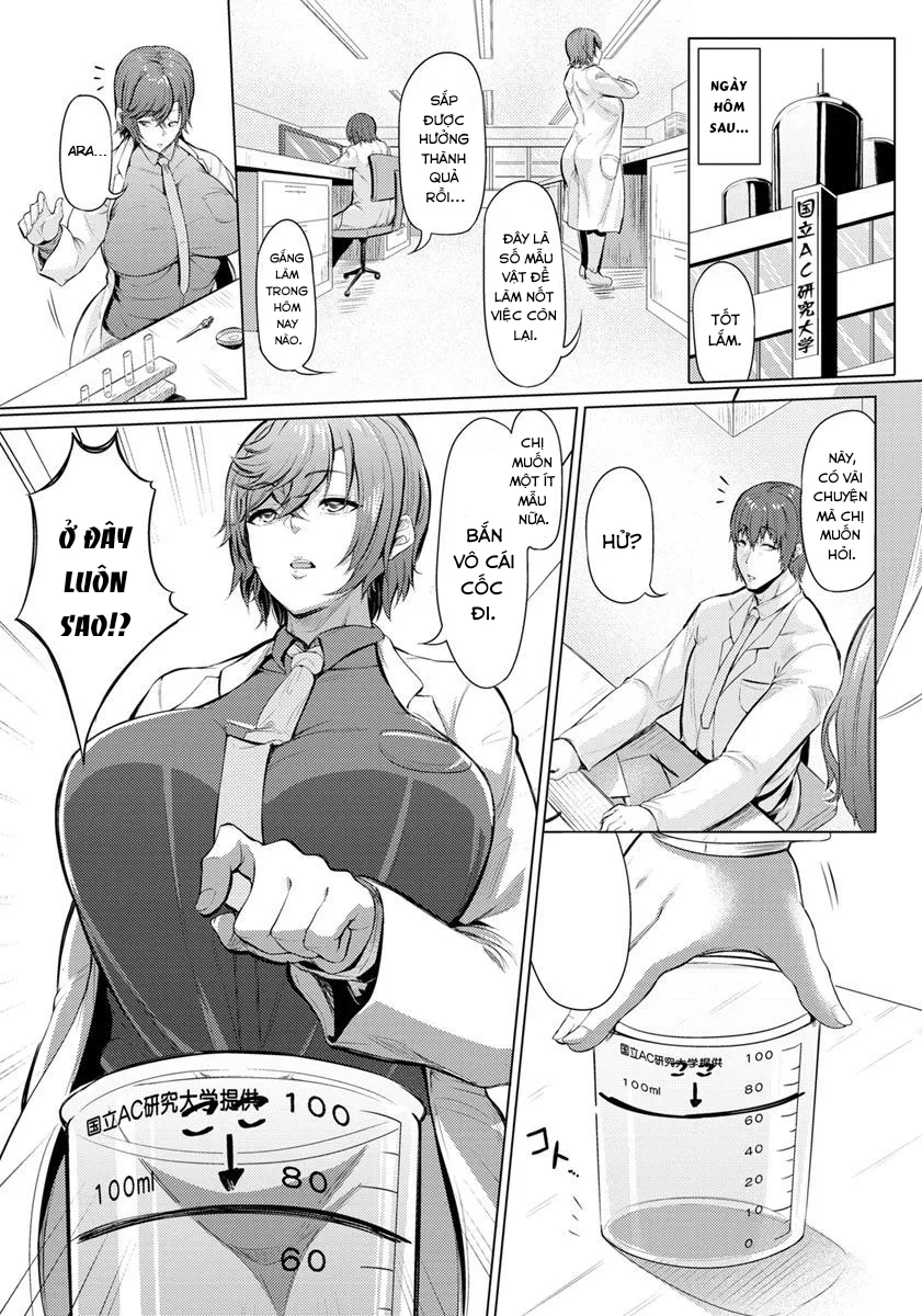 HentaiVN.net - Ảnh 6 - Bà chị nghiên cứu sinh ngầu lòi!! [Kuuruna Ane wa Posokoshi Kenkyuuin!!] - Chap 1