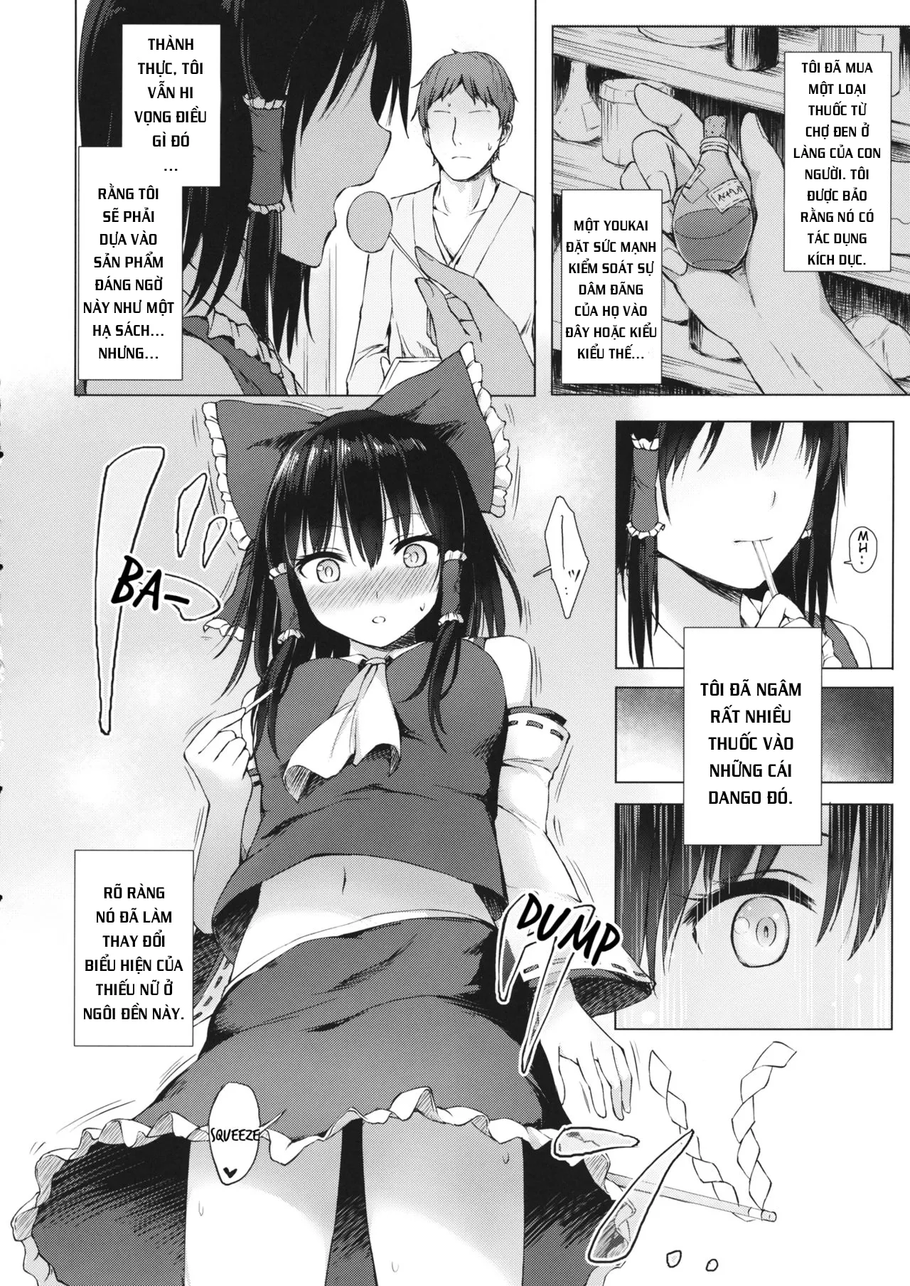 HentaiVN.net - Ảnh 4 - Một cách để Reimu Hakurei yêu bạn. [Hakurei no Miko no Otoshikata; A Way of Making the Hakurei Shrine Maiden Fall For You] - Chap 1