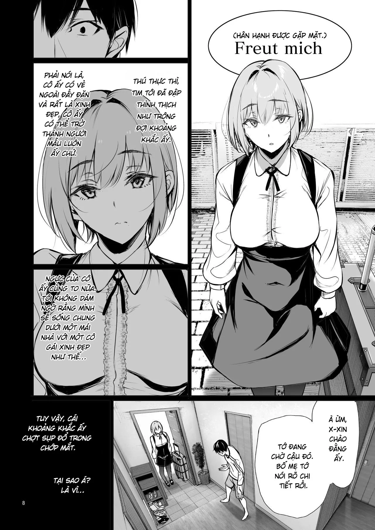 HentaiVN.net - Ảnh 9 - Homestay-chu no Doitsu Musume ga Issho ni Furo ni Haitte Kuru Wake [The Reason Why a German Girl Takes a Bath Together With Me on Her Homestay] - Chap 1