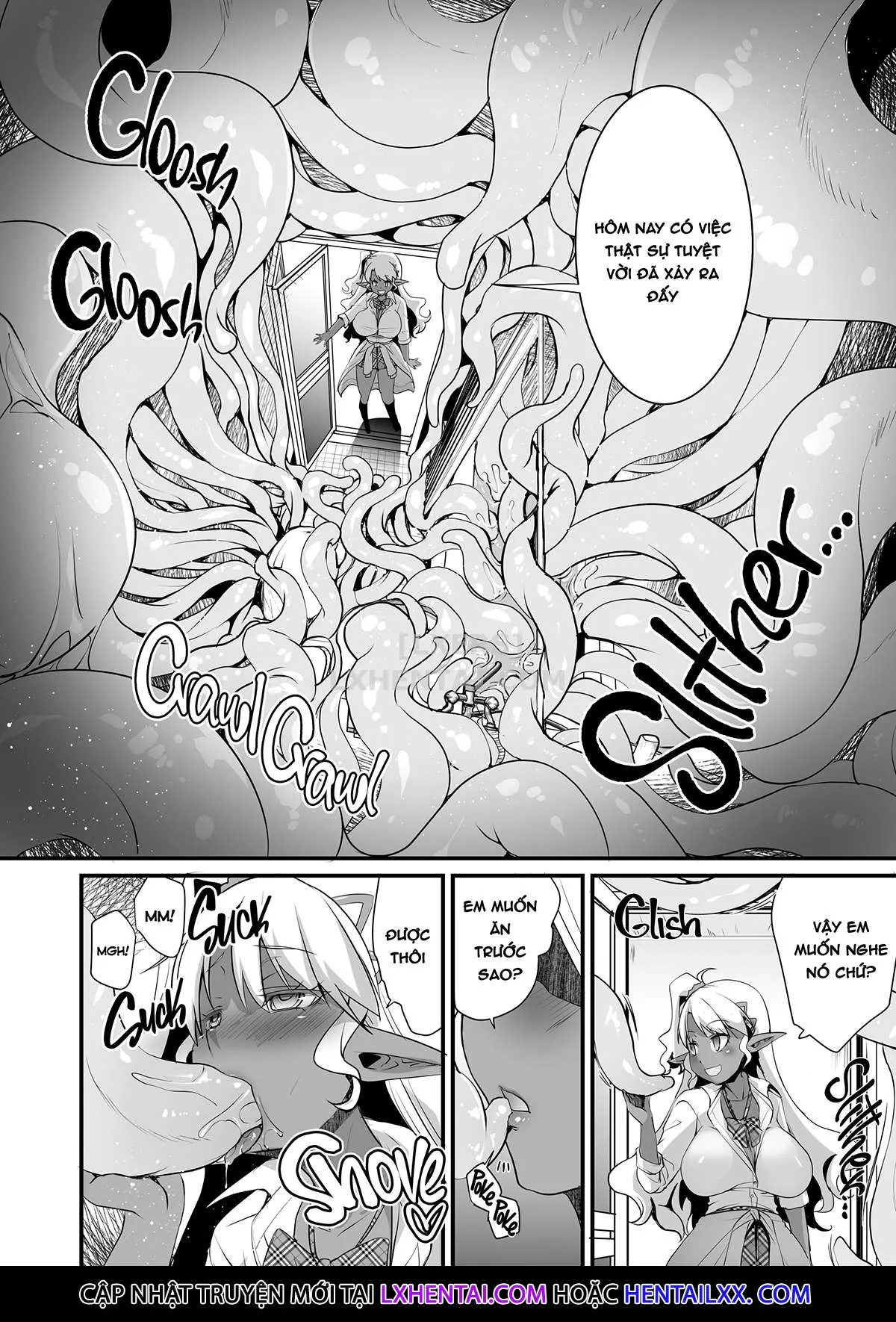 HentaiVN.net - Ảnh 12 - JK Dark Elf Shokushu o Kau! [Dark Elf Schoolgirl Raises Tentacles] - Chap 1