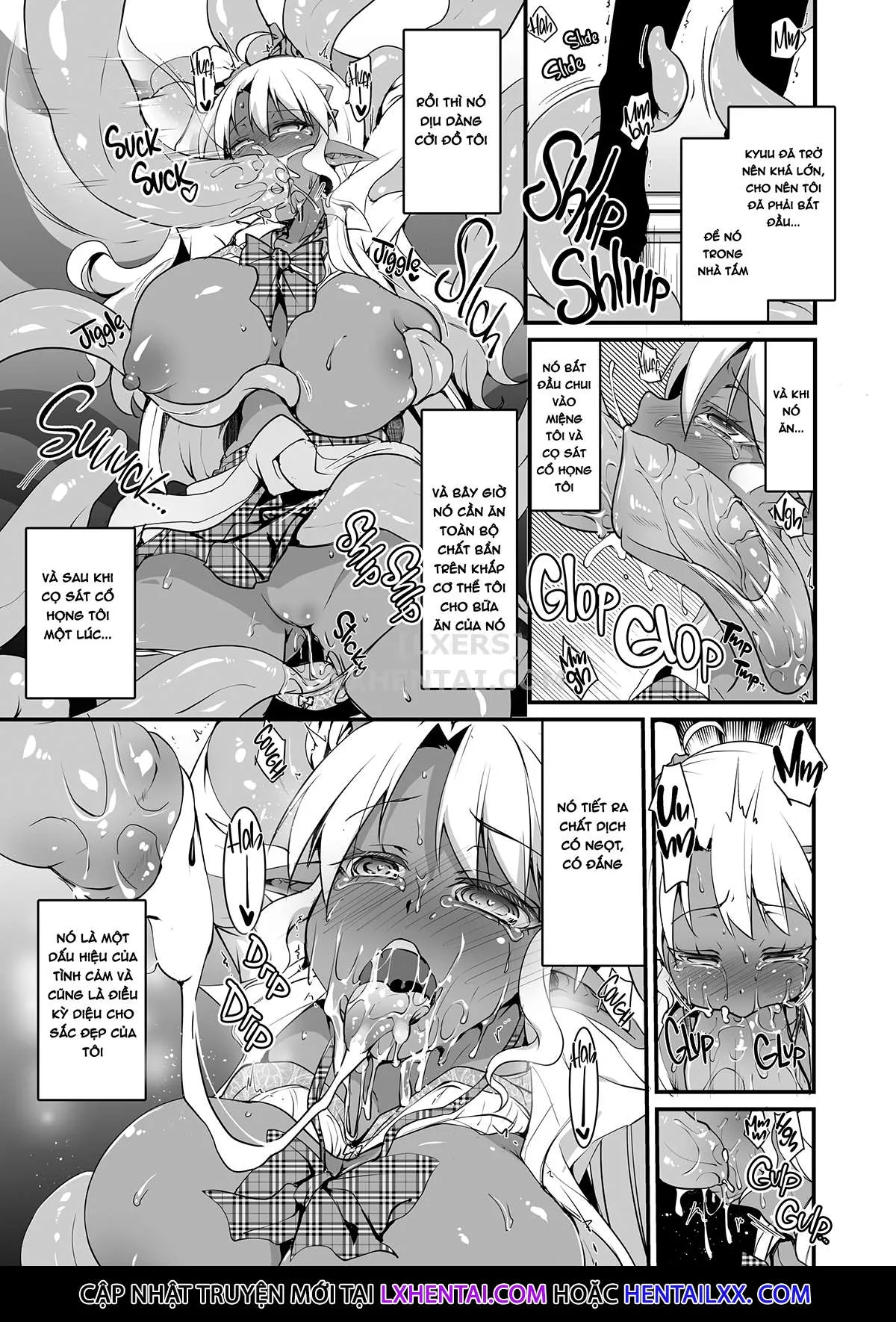 HentaiVN.net - Ảnh 13 - JK Dark Elf Shokushu o Kau! [Dark Elf Schoolgirl Raises Tentacles] - Chap 1