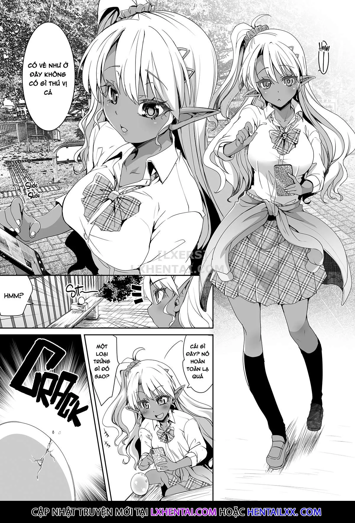 HentaiVN.net - Ảnh 3 - JK Dark Elf Shokushu o Kau! [Dark Elf Schoolgirl Raises Tentacles] - Chap 1