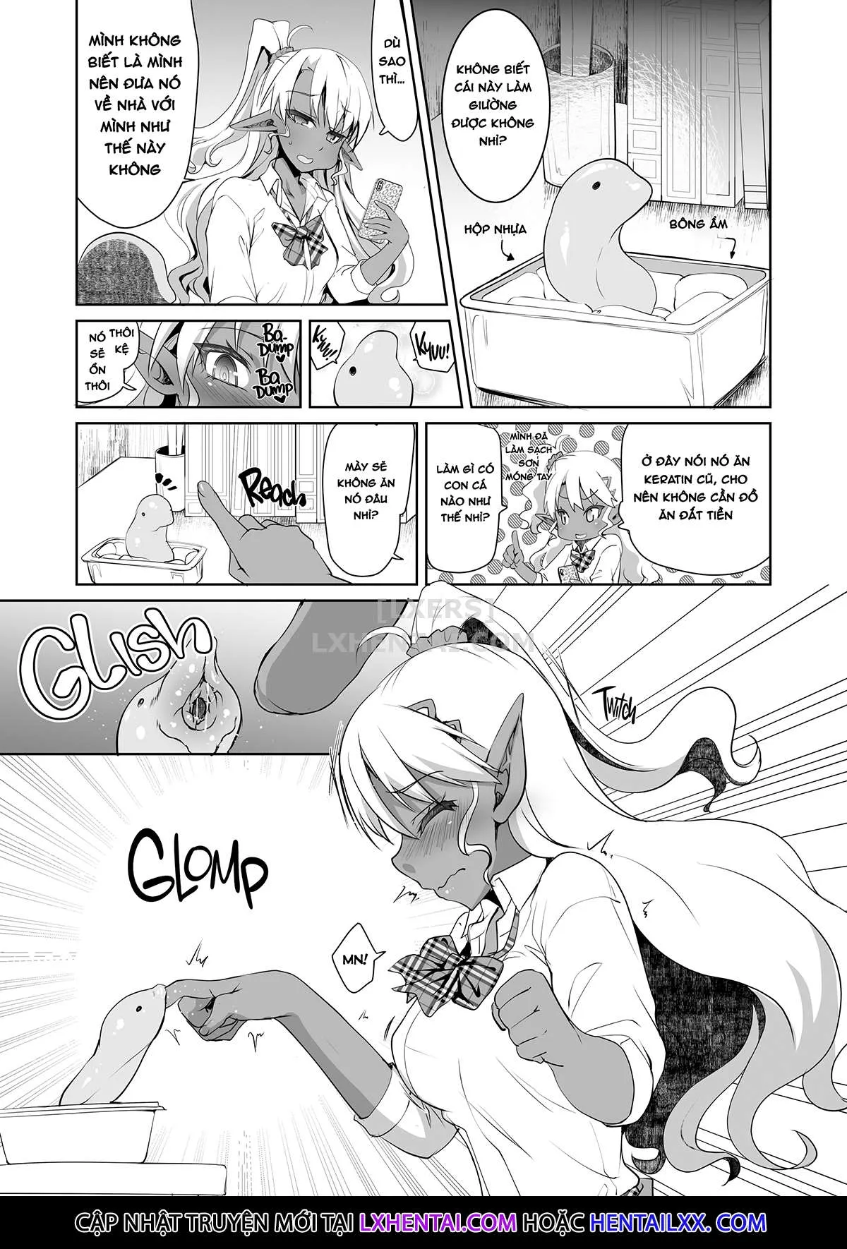 HentaiVN.net - Ảnh 5 - JK Dark Elf Shokushu o Kau! [Dark Elf Schoolgirl Raises Tentacles] - Chap 1