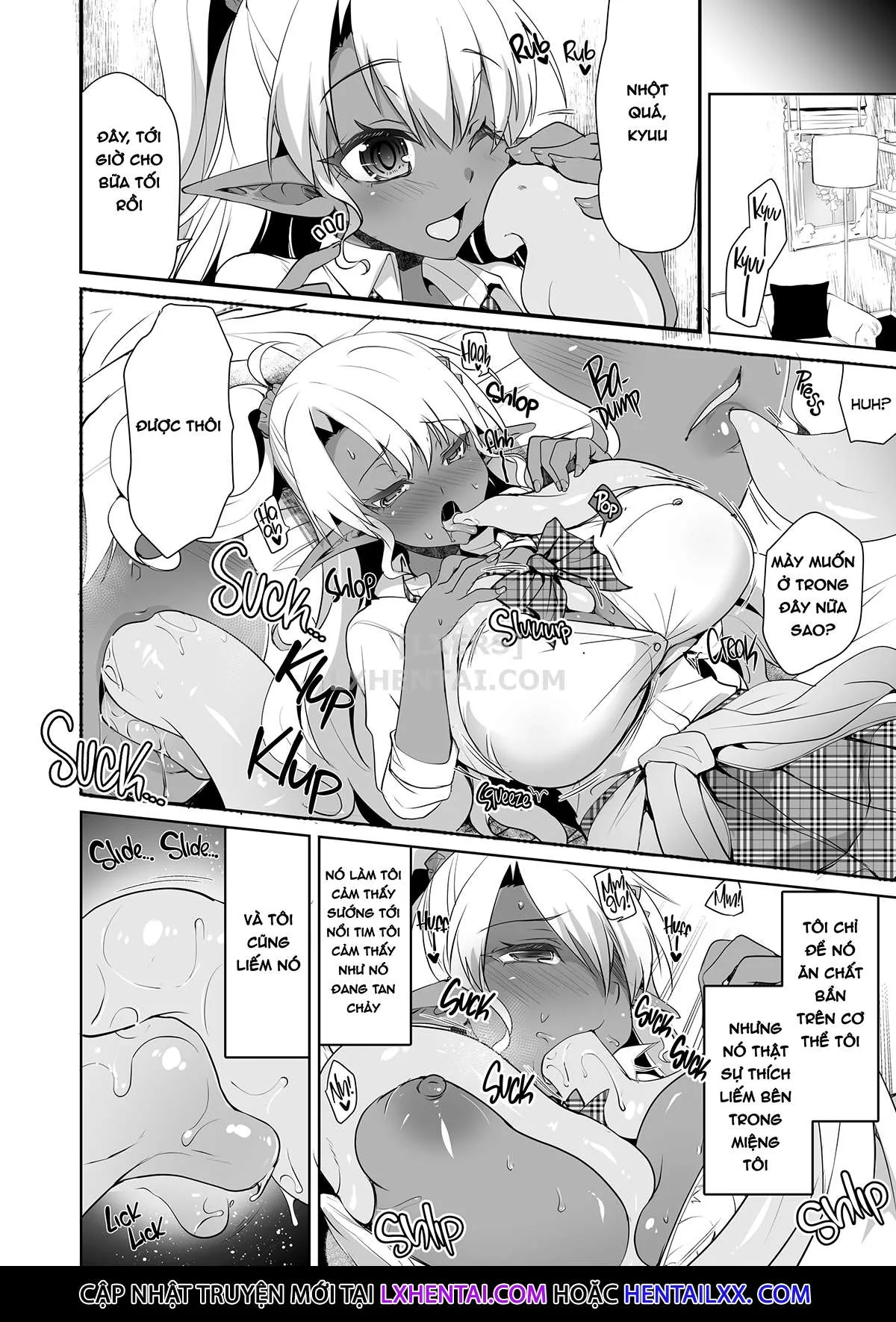 HentaiVN.net - Ảnh 8 - JK Dark Elf Shokushu o Kau! [Dark Elf Schoolgirl Raises Tentacles] - Chap 1
