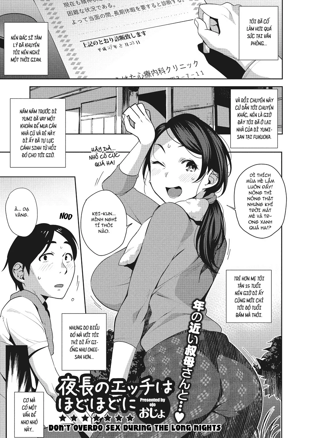 HentaiVN.net - Ảnh 5 - Yonaga no Ecchi wa Hodohodo ni [Don't Overdo Sex During the Long Nights] - Chap 1