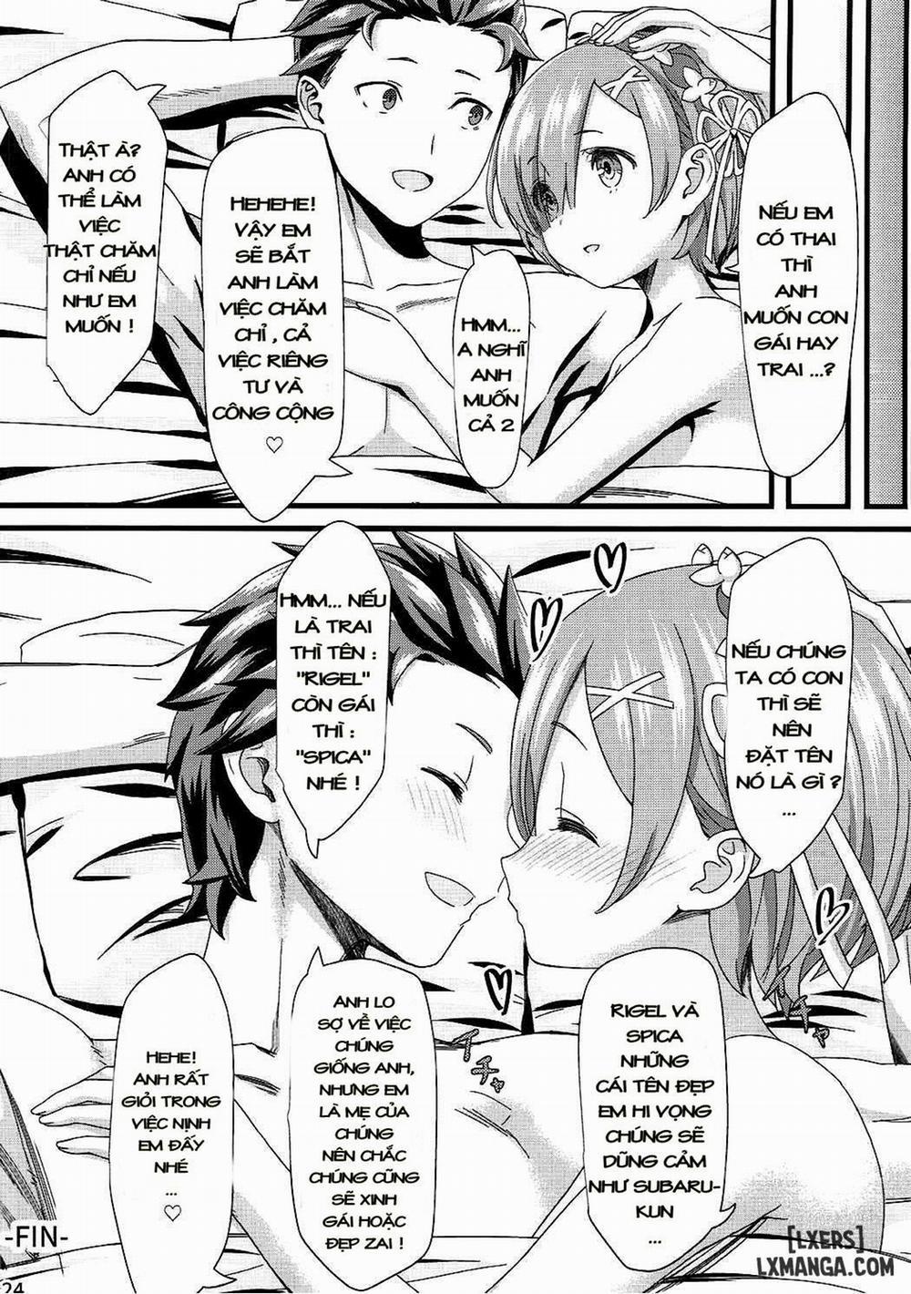 HentaiVN.net - Ảnh 23 - Re: Zero Kara Hajimeru Isekai Icha Love Seikatsu [Câu chuyện tình của Rem và Subaru] - Chap 1