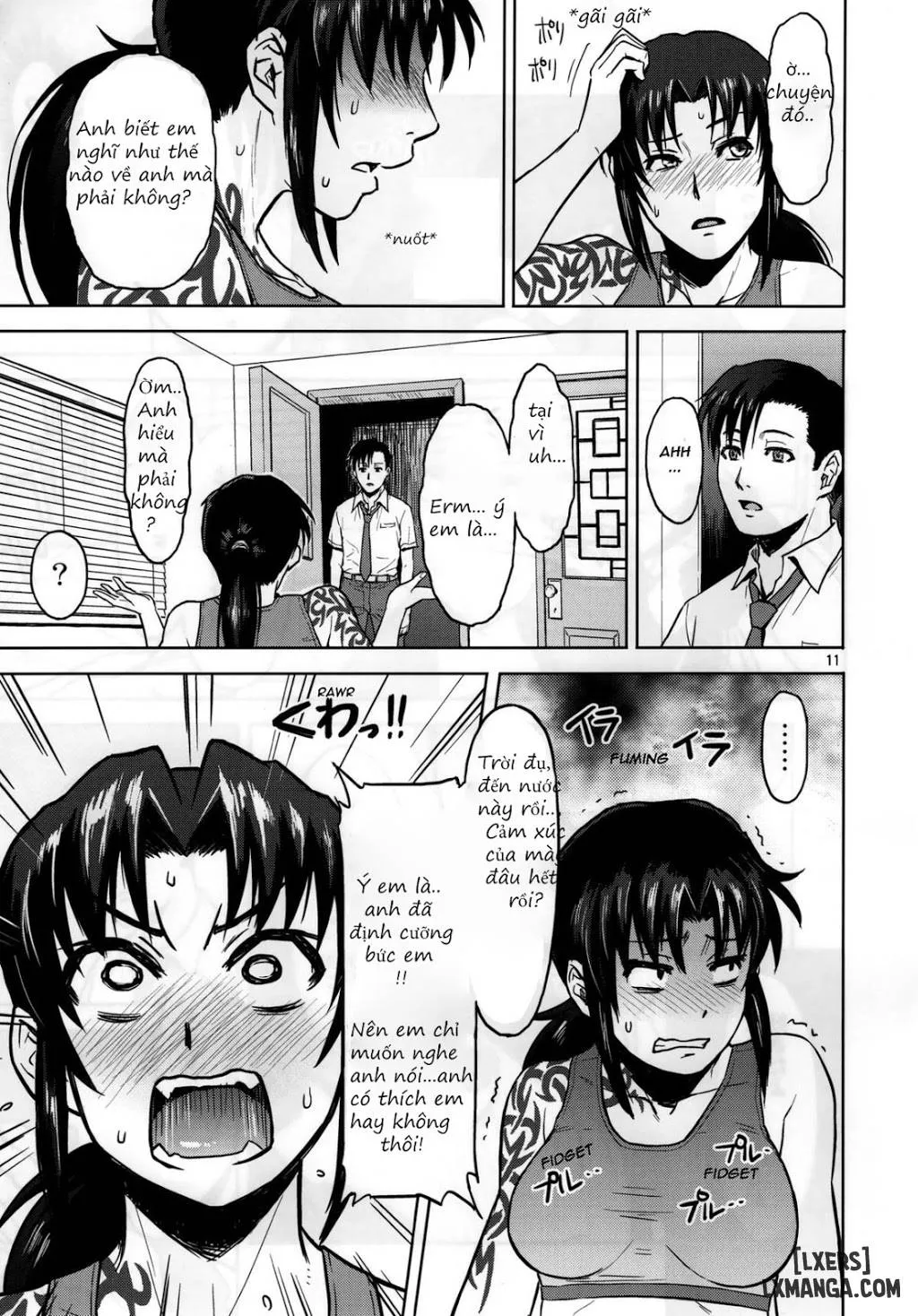 HentaiVN.net - Ảnh 10 - [Azasuke Wind] (BLACK LAGOON) [SECRET; Sick From Drinking; Threaten] - Chap 1