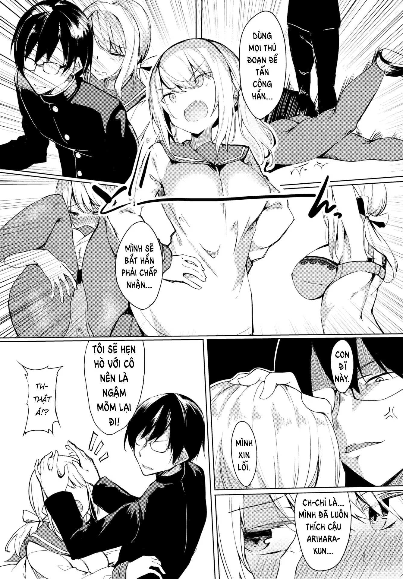 HentaiVN.net - Ảnh 4 - Em muốn được anh ra bên trong ❤ [I Want You to Bully Me ❤] - Chap 1