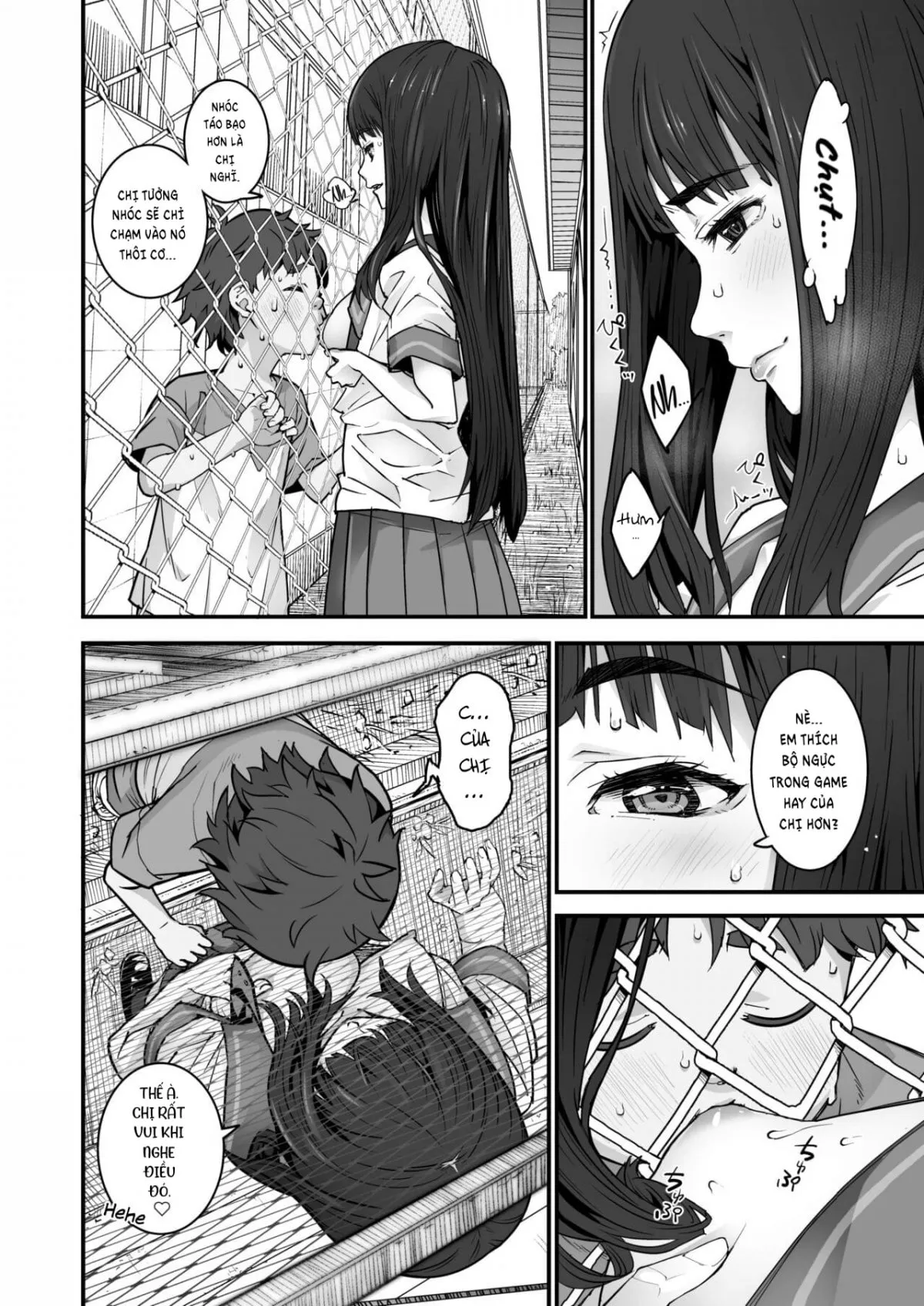 HentaiVN.net - Ảnh 12 - Ký ức ngày hè qua hàng rào lưới thép [Kanaami Goshi no Natsuyasumi] - Chap 1