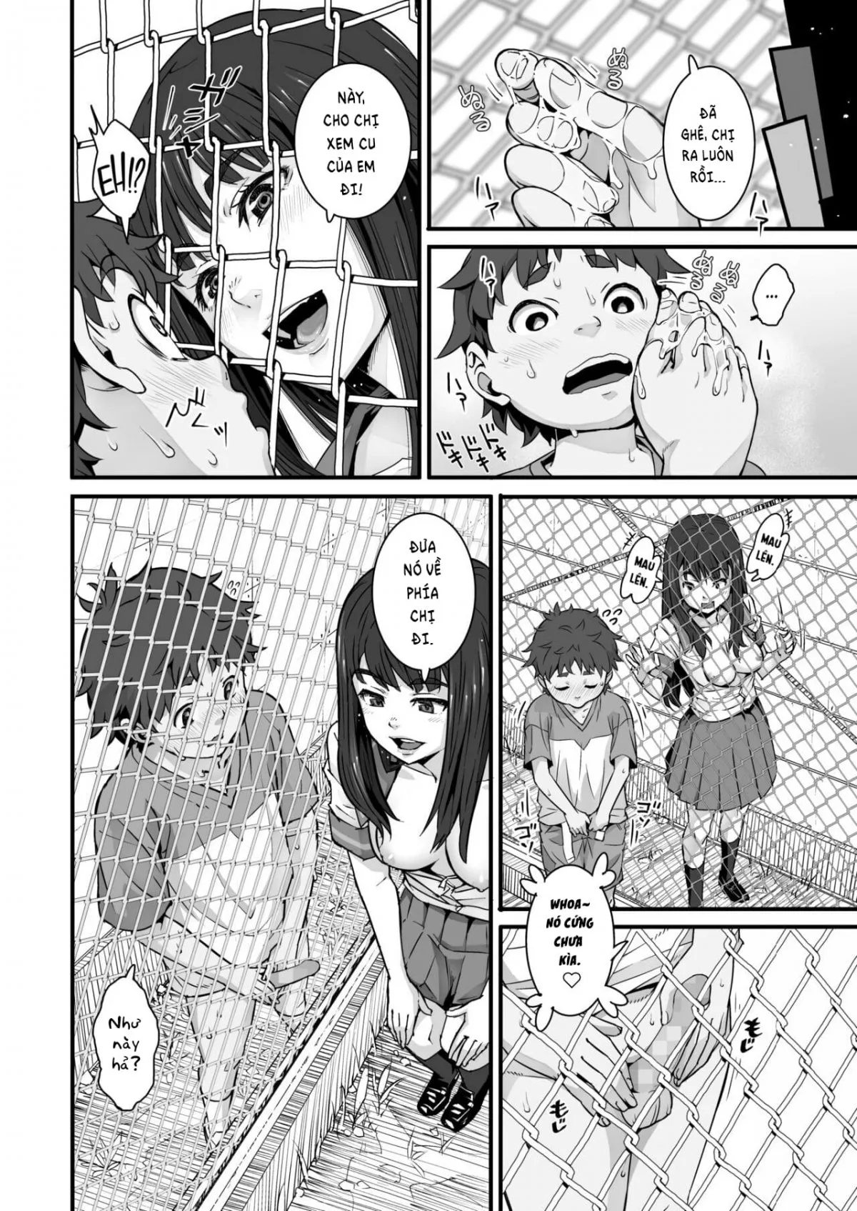 HentaiVN.net - Ảnh 18 - Ký ức ngày hè qua hàng rào lưới thép [Kanaami Goshi no Natsuyasumi] - Chap 1