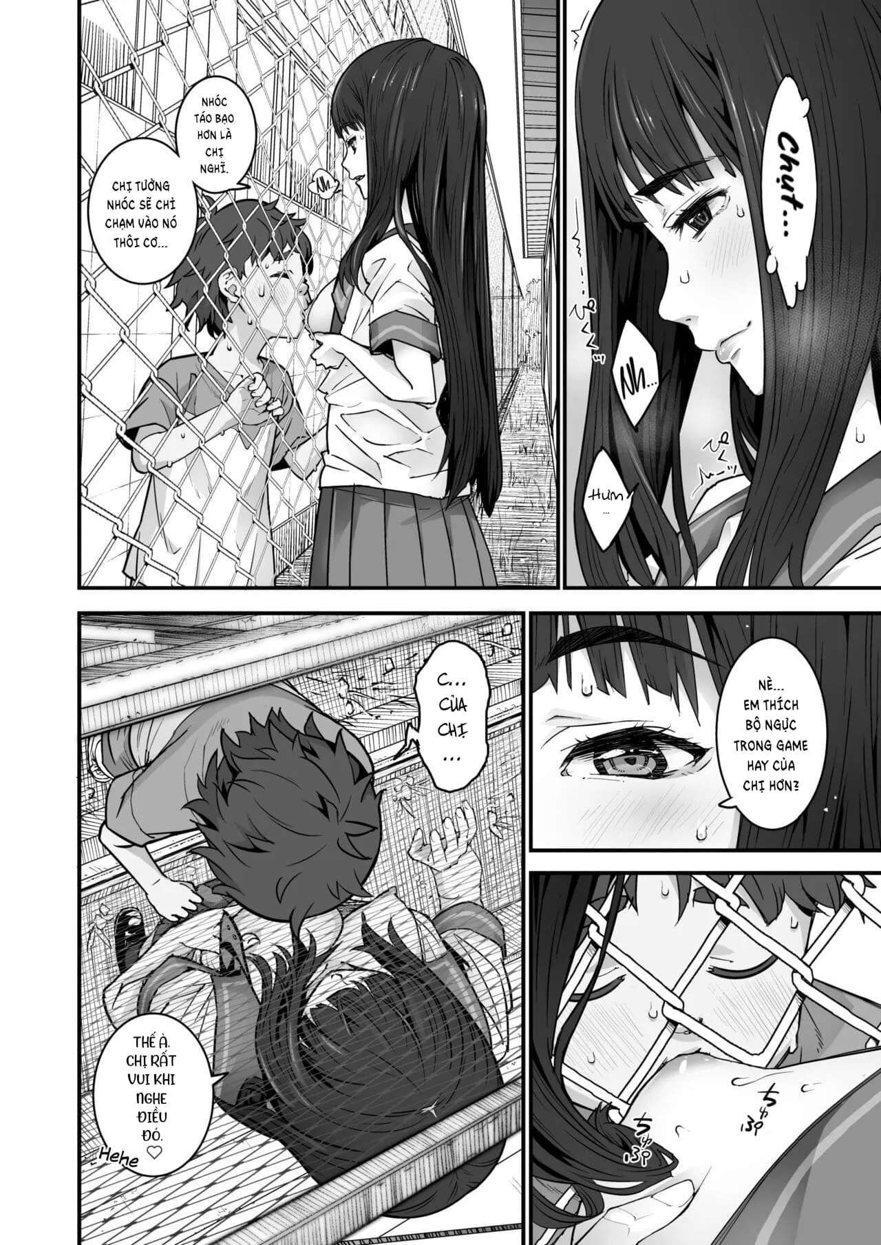 HentaiVN.net - Ảnh 13 - Ký ức ngày hè qua hàng rào lưới thép [Kanaami Goshi no Natsuyasumi] - Chap 2